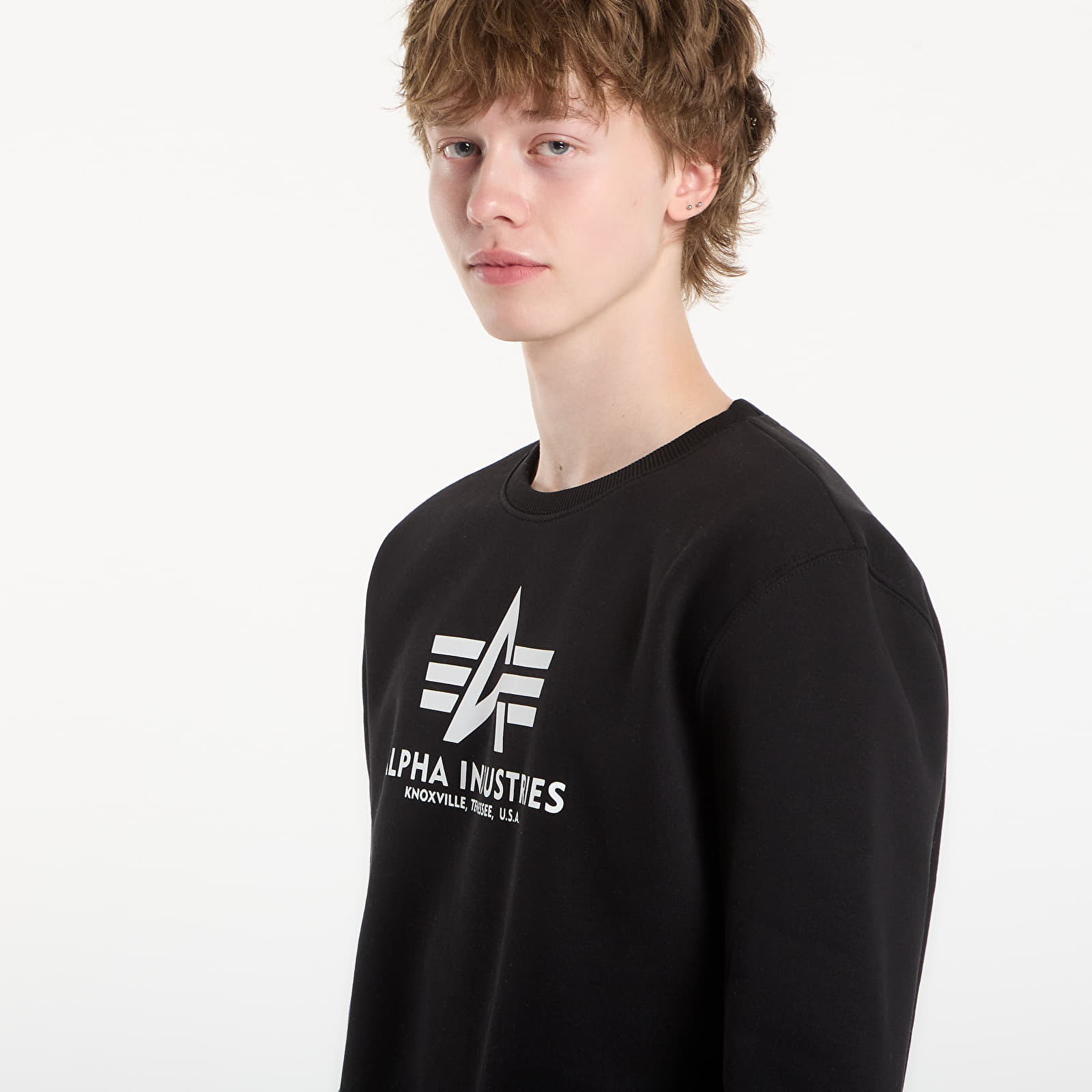 Vyriški džemperiai Alpha Industries Basic Hoody Small Logo II Black