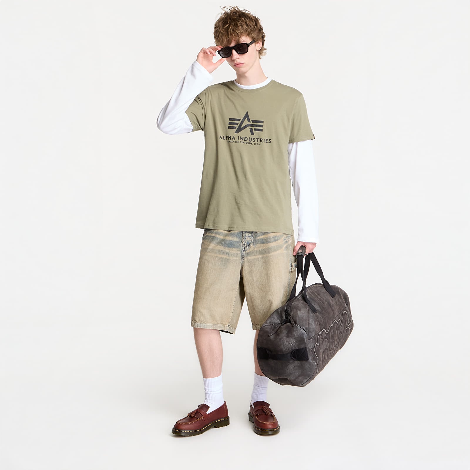 T-shirts til mænd Alpha Industries Basic Tee Green