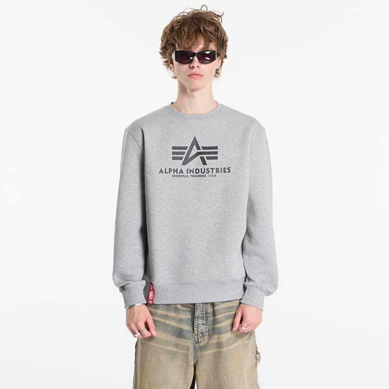 Sweatshirt Alpha Industries Basic Sweater melange šedá