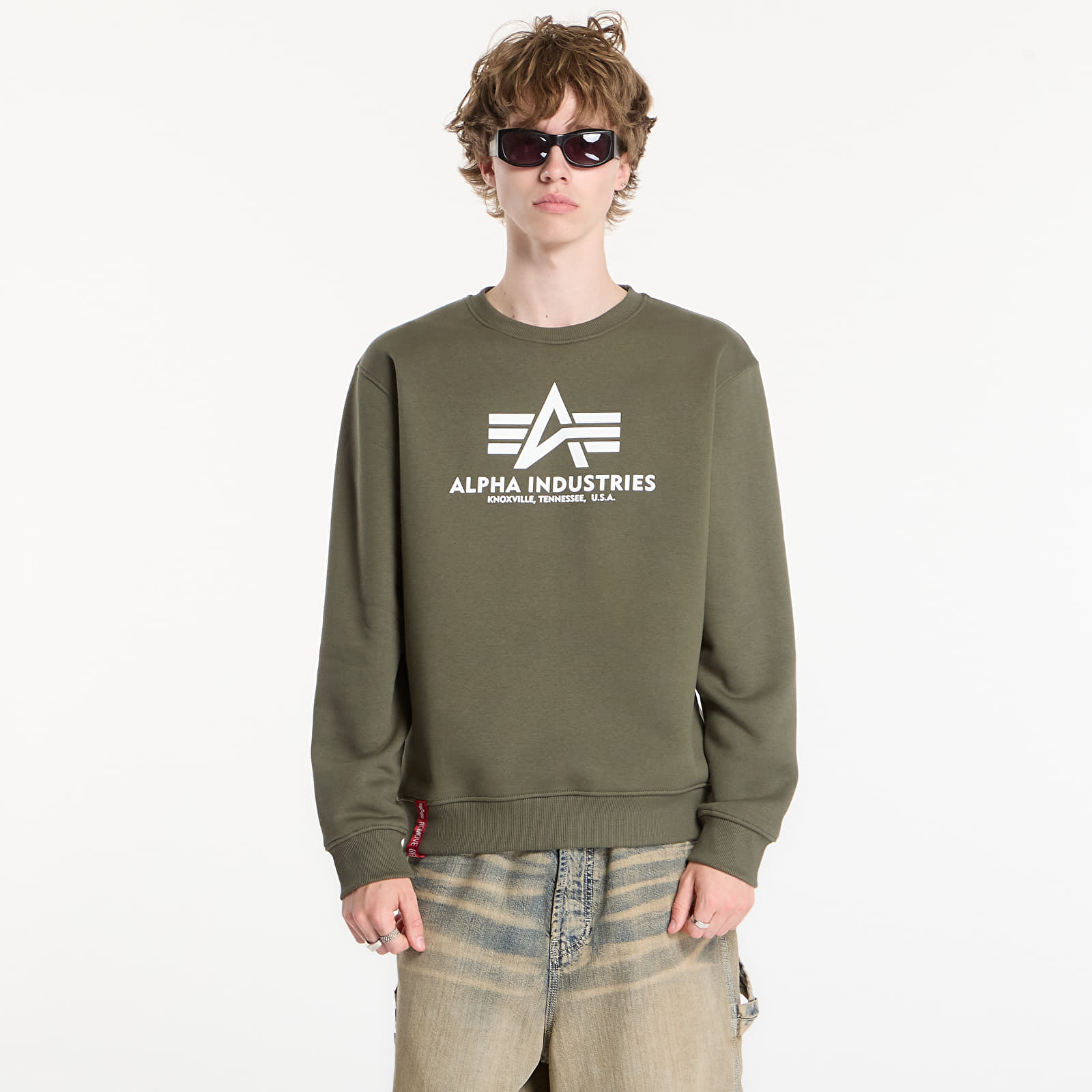 Ανδρικά φούτερ  Alpha Industries Basic Hoody Small Logo II Dark Olive
