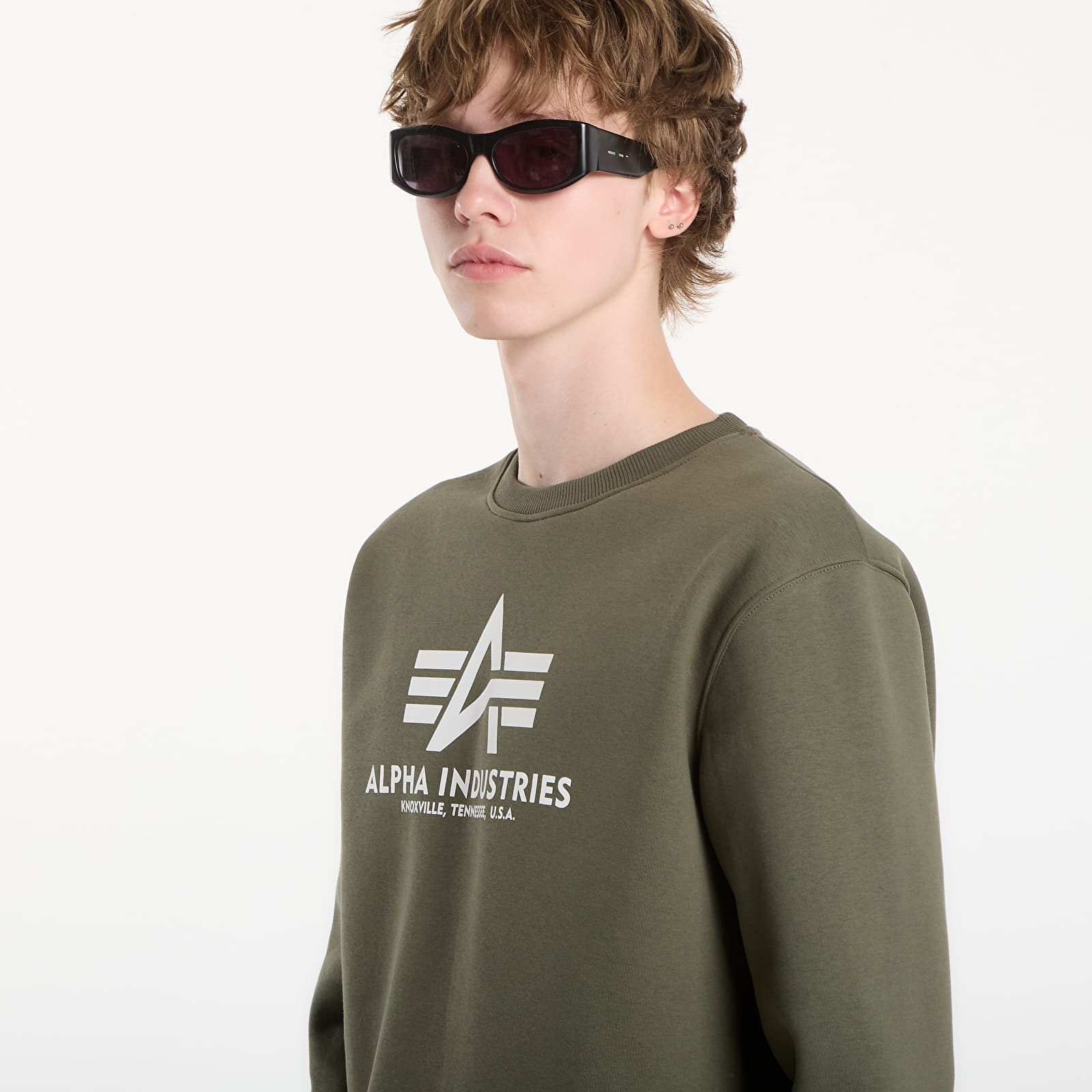 Ανδρικά φούτερ  Alpha Industries Basic Hoody Small Logo II Dark Olive