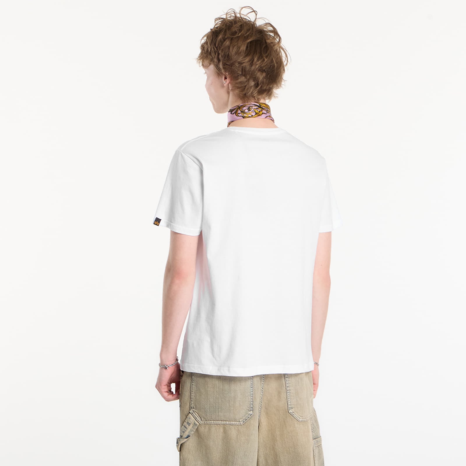 Ανδρικά μπλουζάκια Alpha Industries Basic T-Shirt Contrast Stitch White