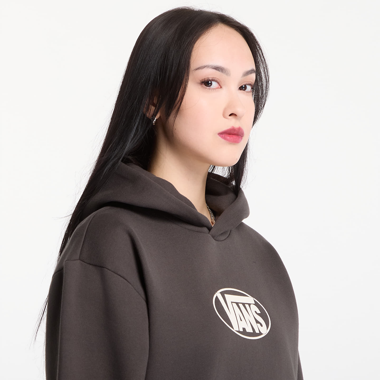 Moletons e blusas de moletom Vans Oval Logo Relaxed Pullover Faded Black