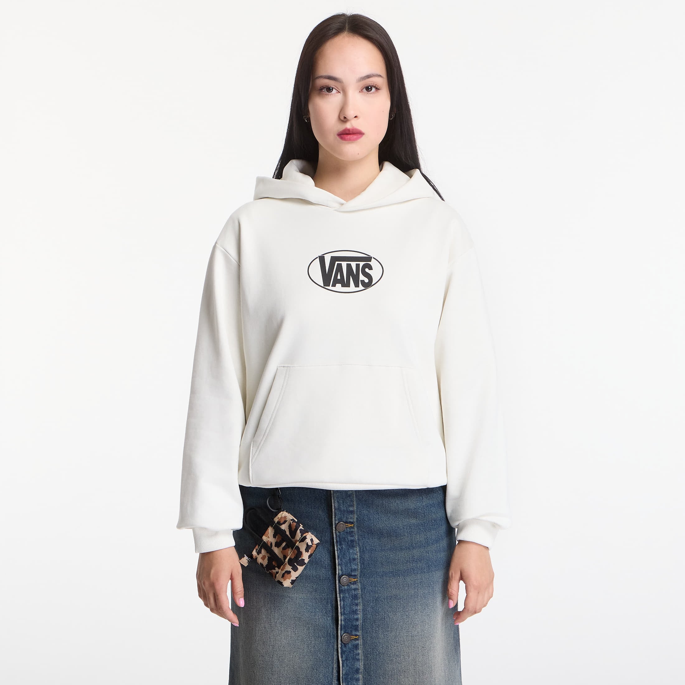 Sweatshirt Vans Oval Logo Relaxed Pullover Marshmallow M