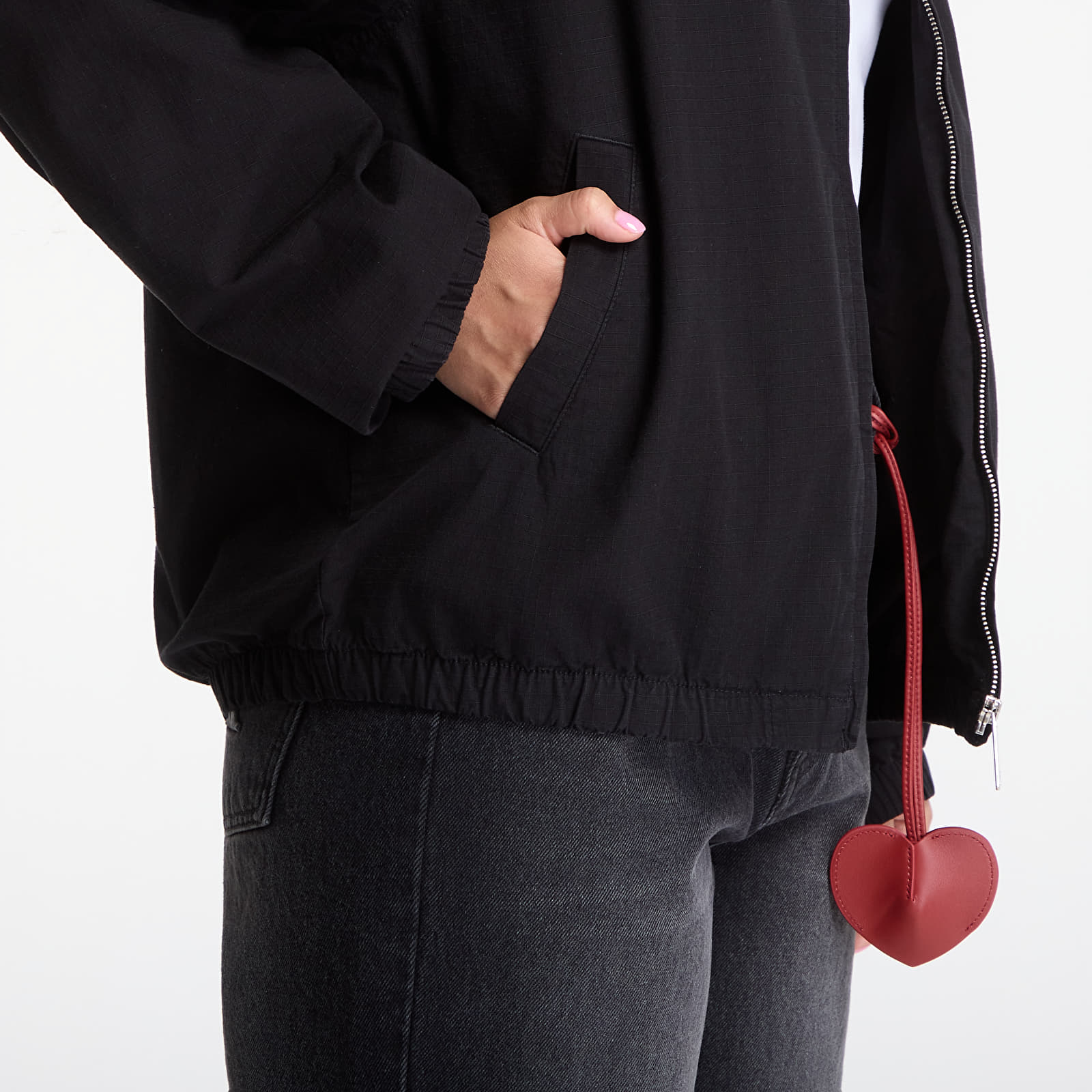 Herrenjacken Carhartt WIP Madison Ripstop Jacket UNISEX Black/ Wax Garment Dyed