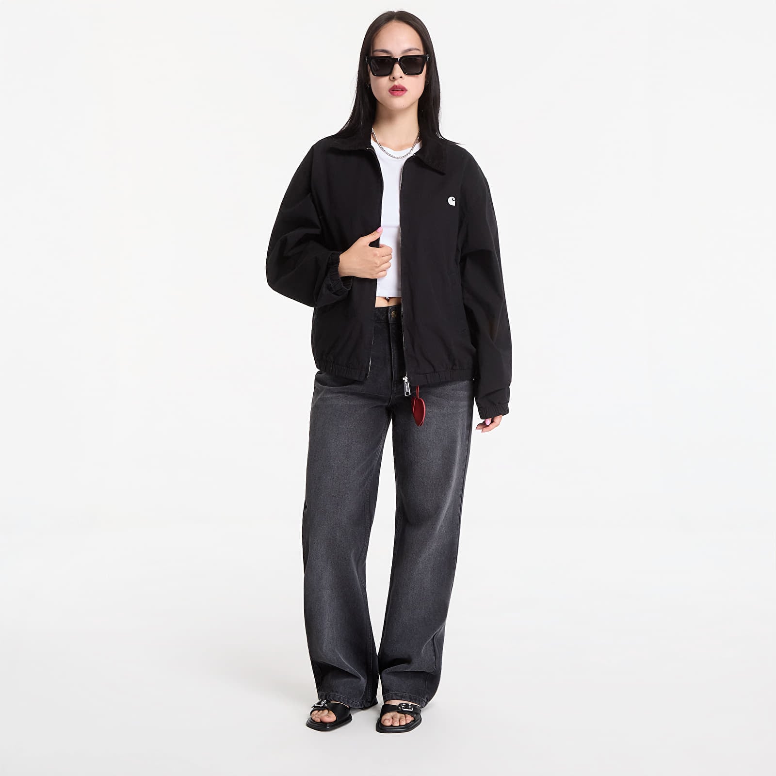 Herrenjacken Carhartt WIP Madison Ripstop Jacket UNISEX Black/ Wax Garment Dyed