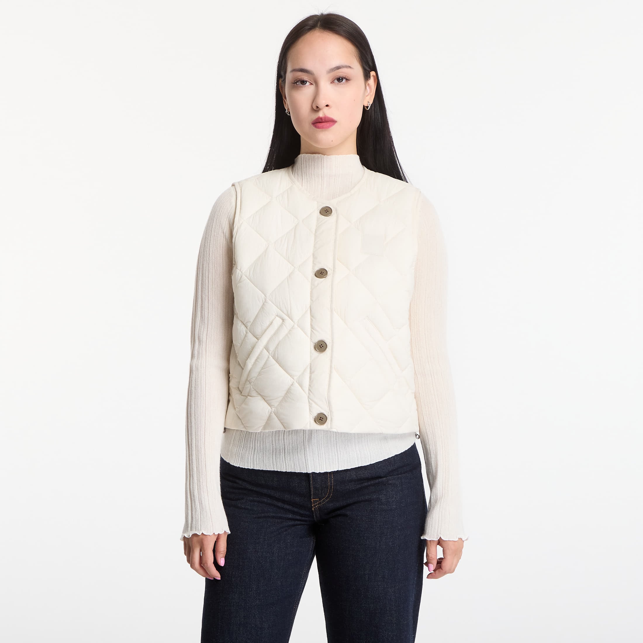 Calvin Klein Ulw Short Quilted Liner Vest Birch L