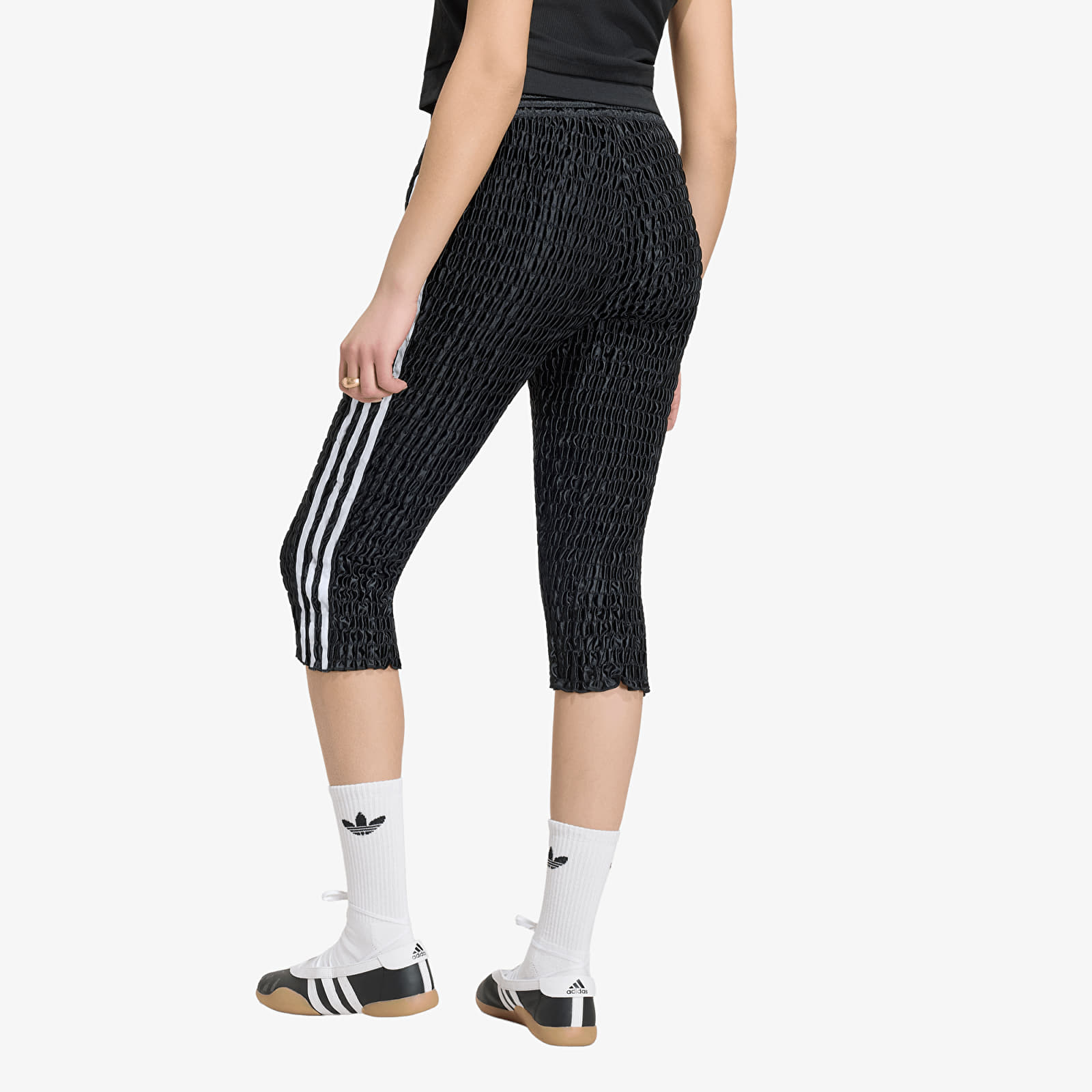 Shorts für Frauen adidas Capri Ruched Tight Black