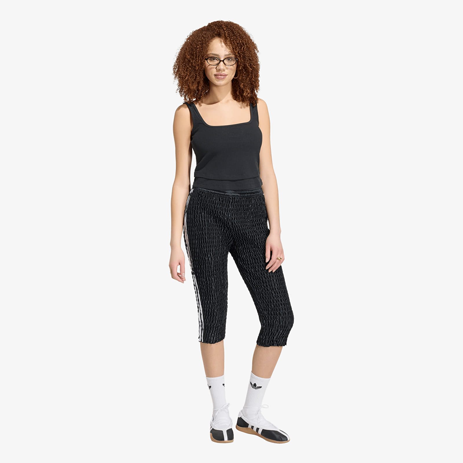 Shorts für Frauen adidas Capri Ruched Tight Black