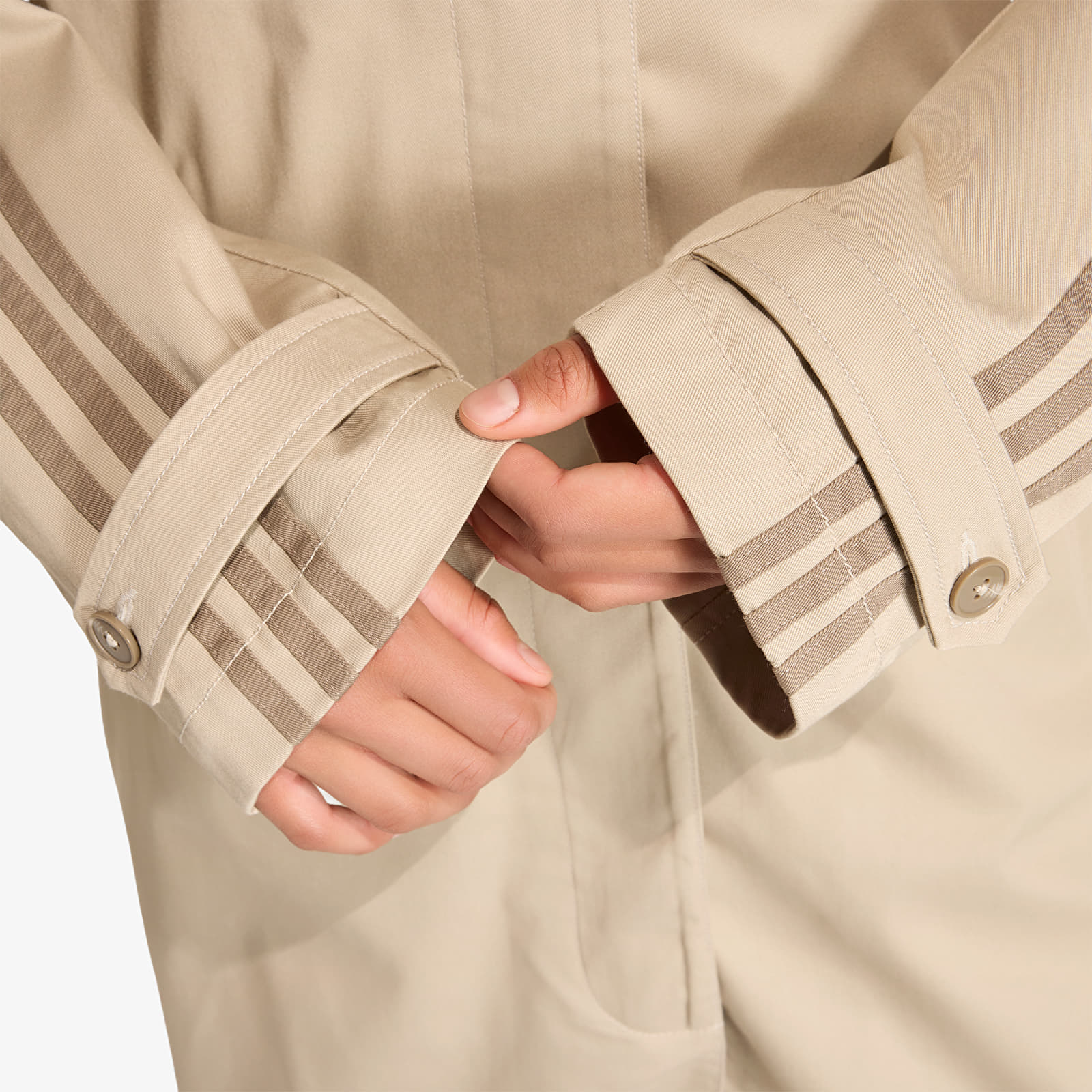 Naisten takit adidas Mac Coat Khaki Three/ Khaki Six