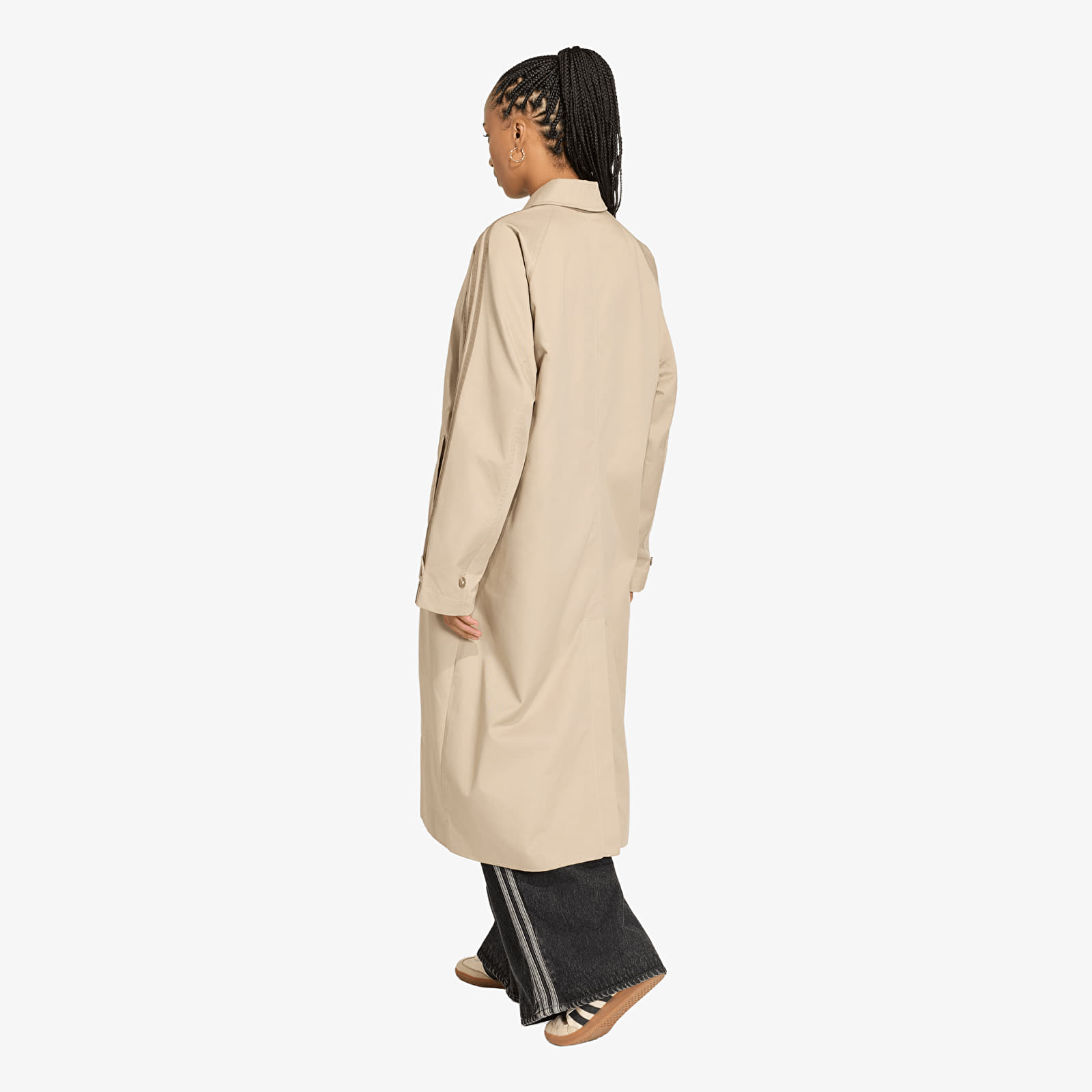 Naisten takit adidas Mac Coat Khaki Three/ Khaki Six
