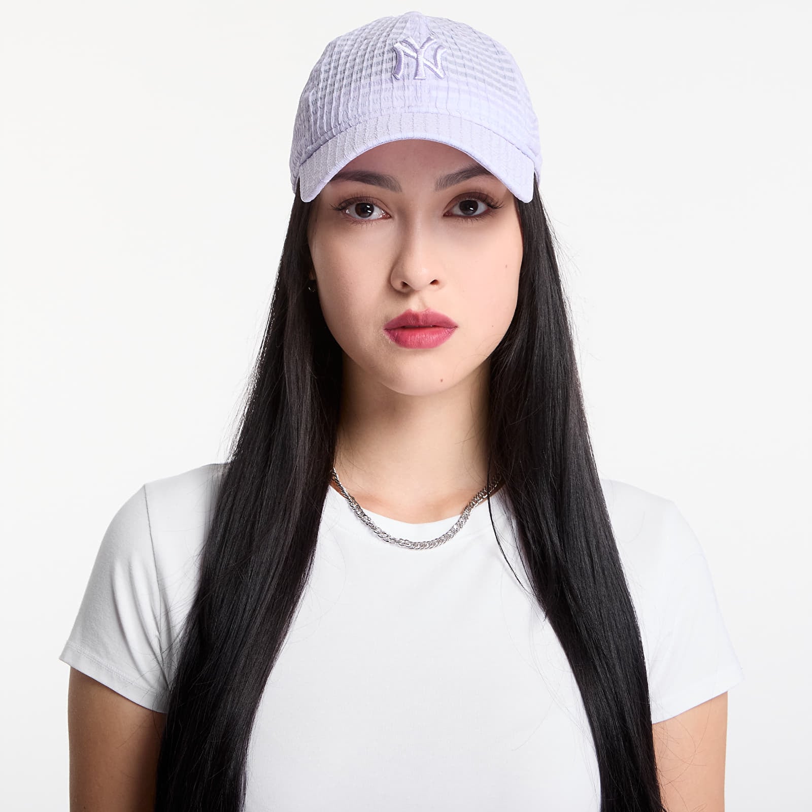 Caps for menn New Era 9TWENTY MLB Seersucker New York Yankees Pastel Lilac