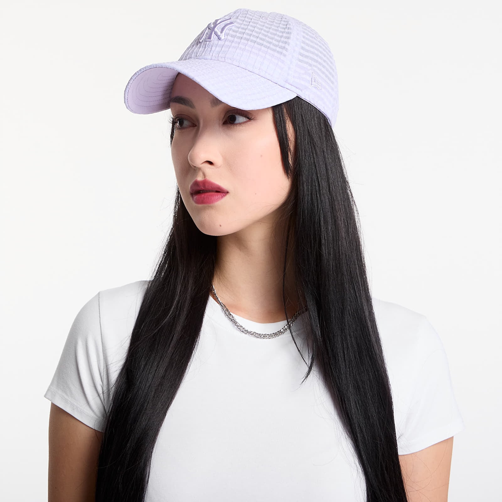 Caps for menn New Era 9TWENTY MLB Seersucker New York Yankees Pastel Lilac