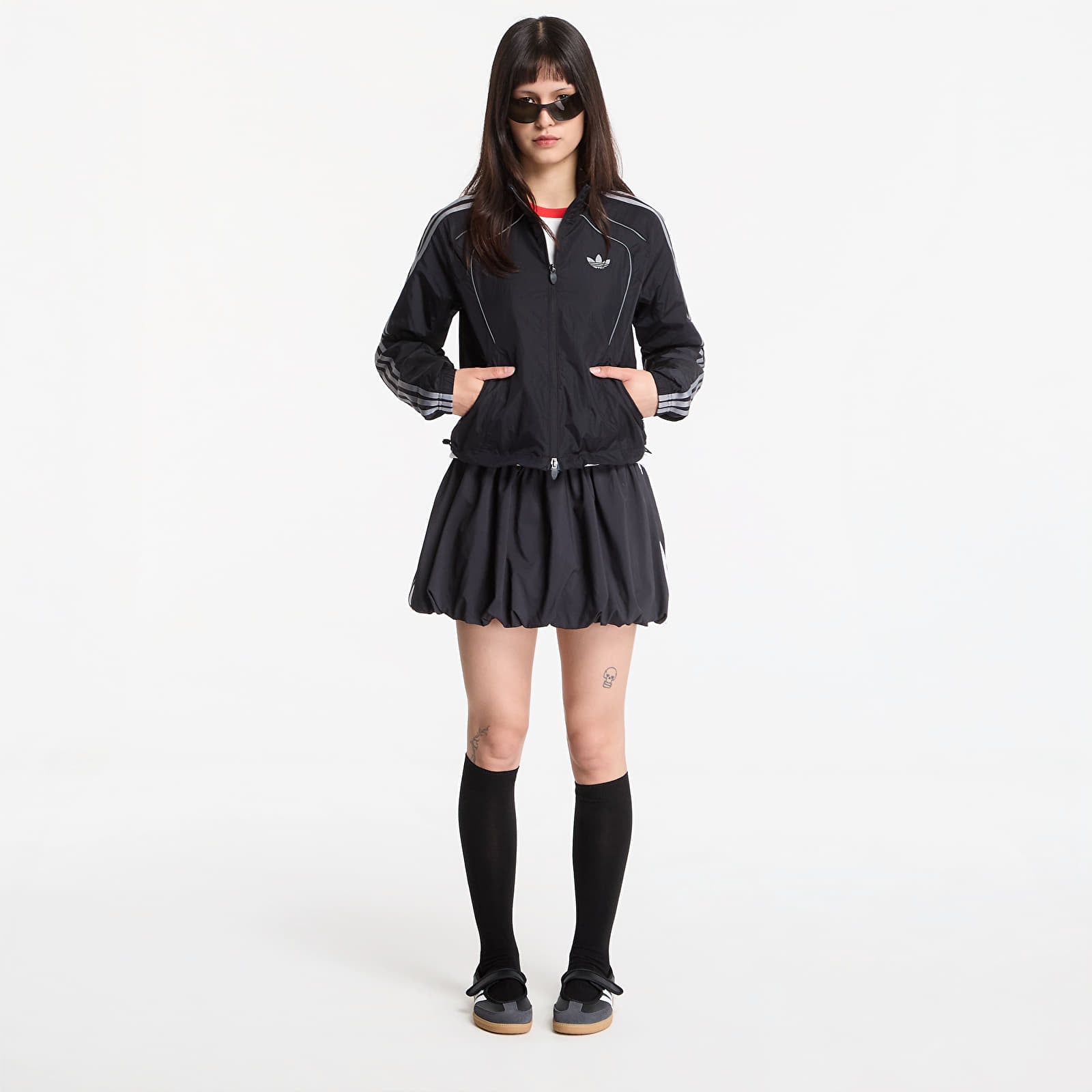 Jacken für Frauen adidas Teamgeist Tracktop Black/ Black Reflective/ Iron Met.