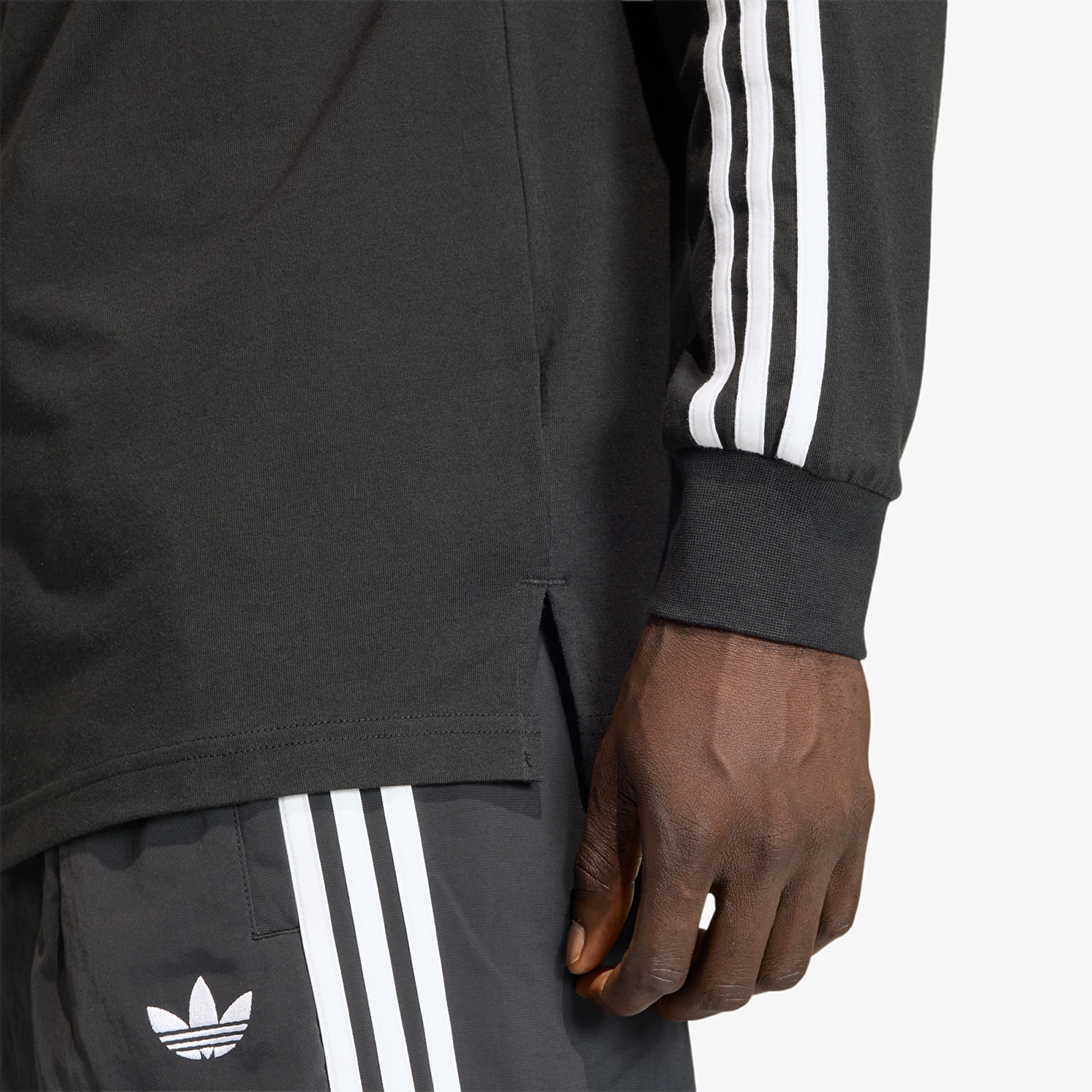 T-shirts homme adidas x Oasis 3-Stripes Rugby Longsleeve Polo Black