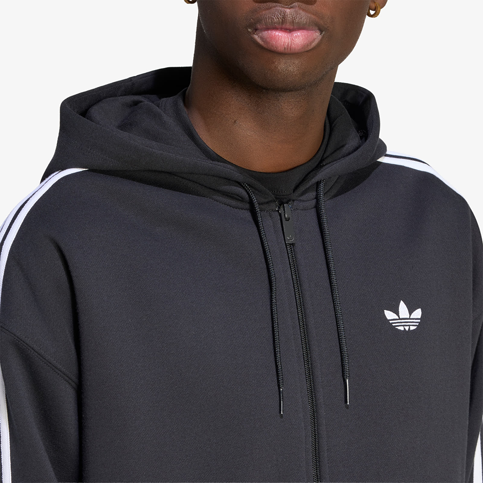 Мужские худи adidas Adicolor Oversize Full-Zip Hoodie Black