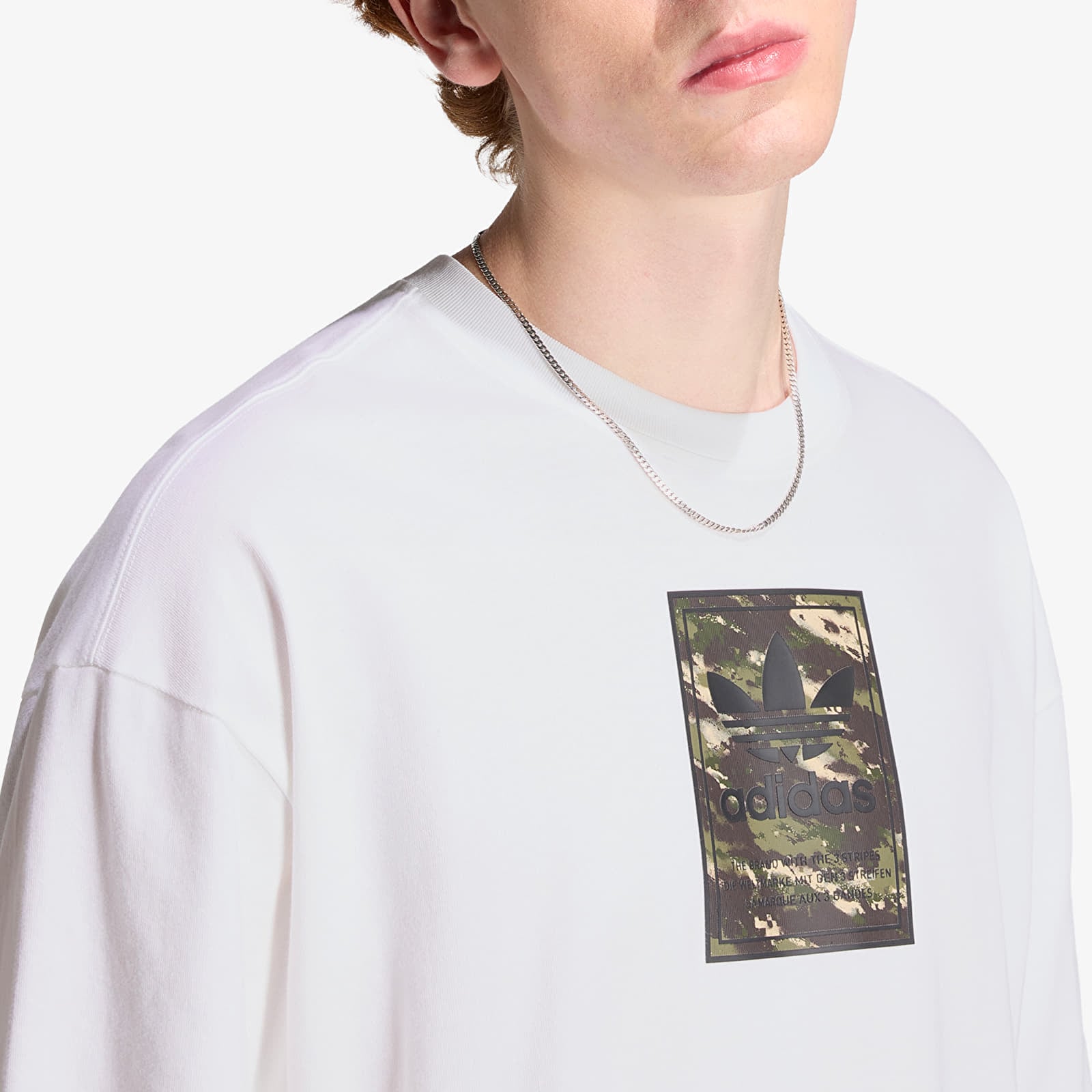 Men's T-shirts adidas Camo Tee Tongue Label White