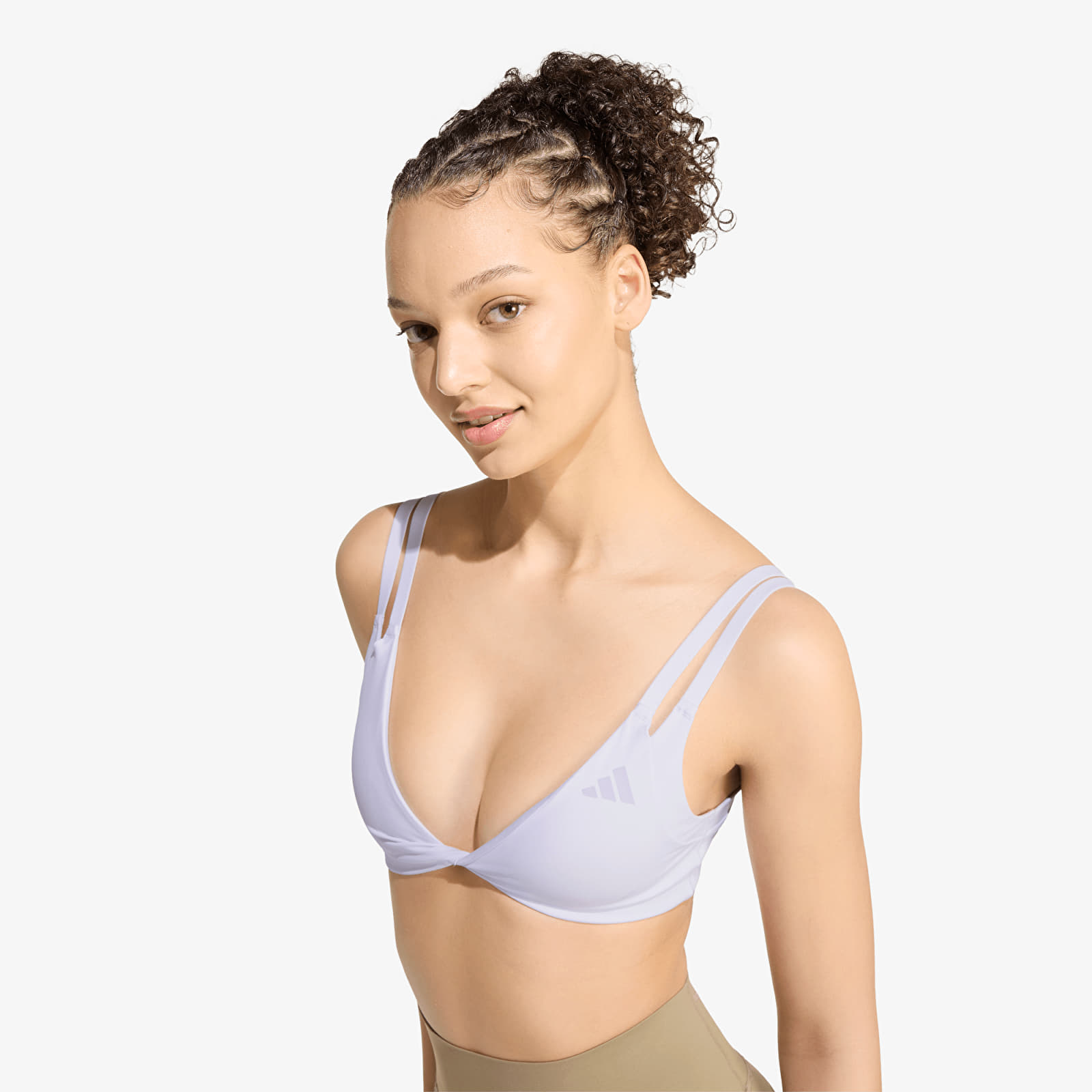 Bras adidas Optimé Workout Reversible Twist Light Support Bra Frozen Purple