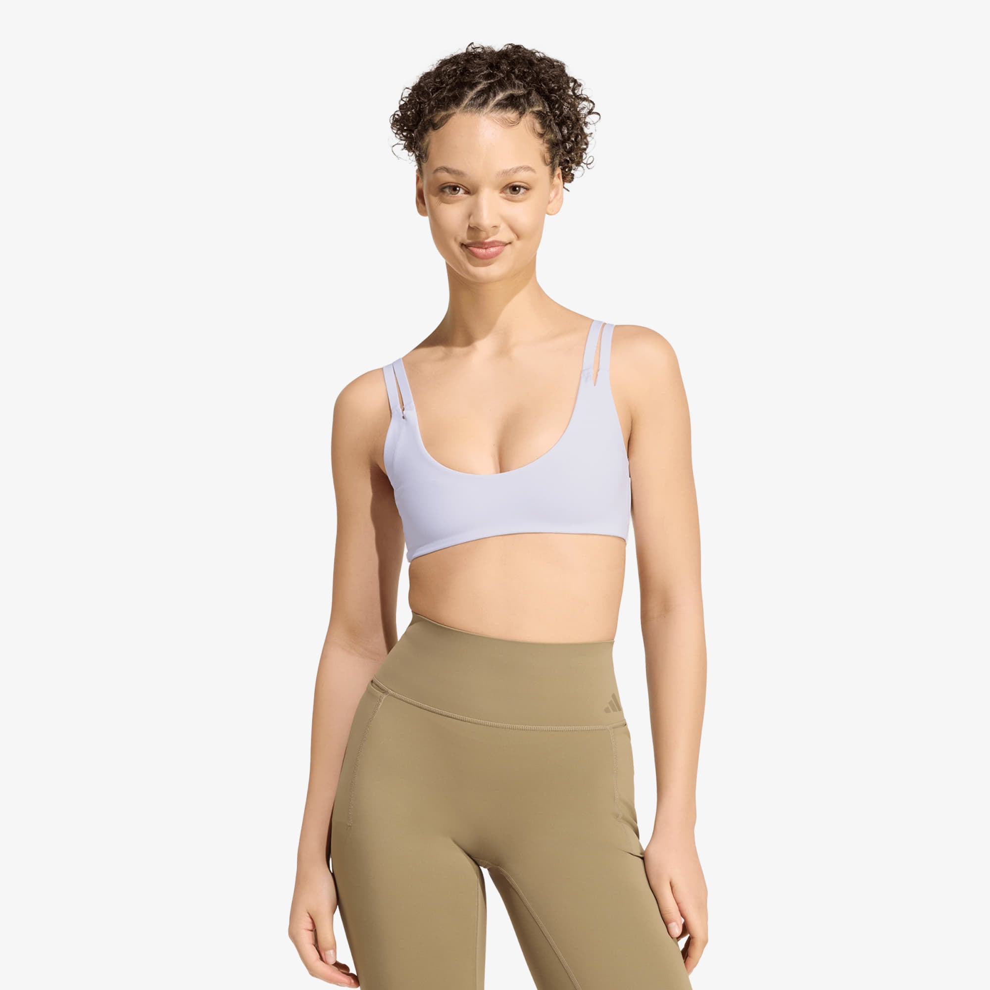 Reggiseno adidas Optimé Workout Reversible Twist Light Support Bra Frozen Purple M