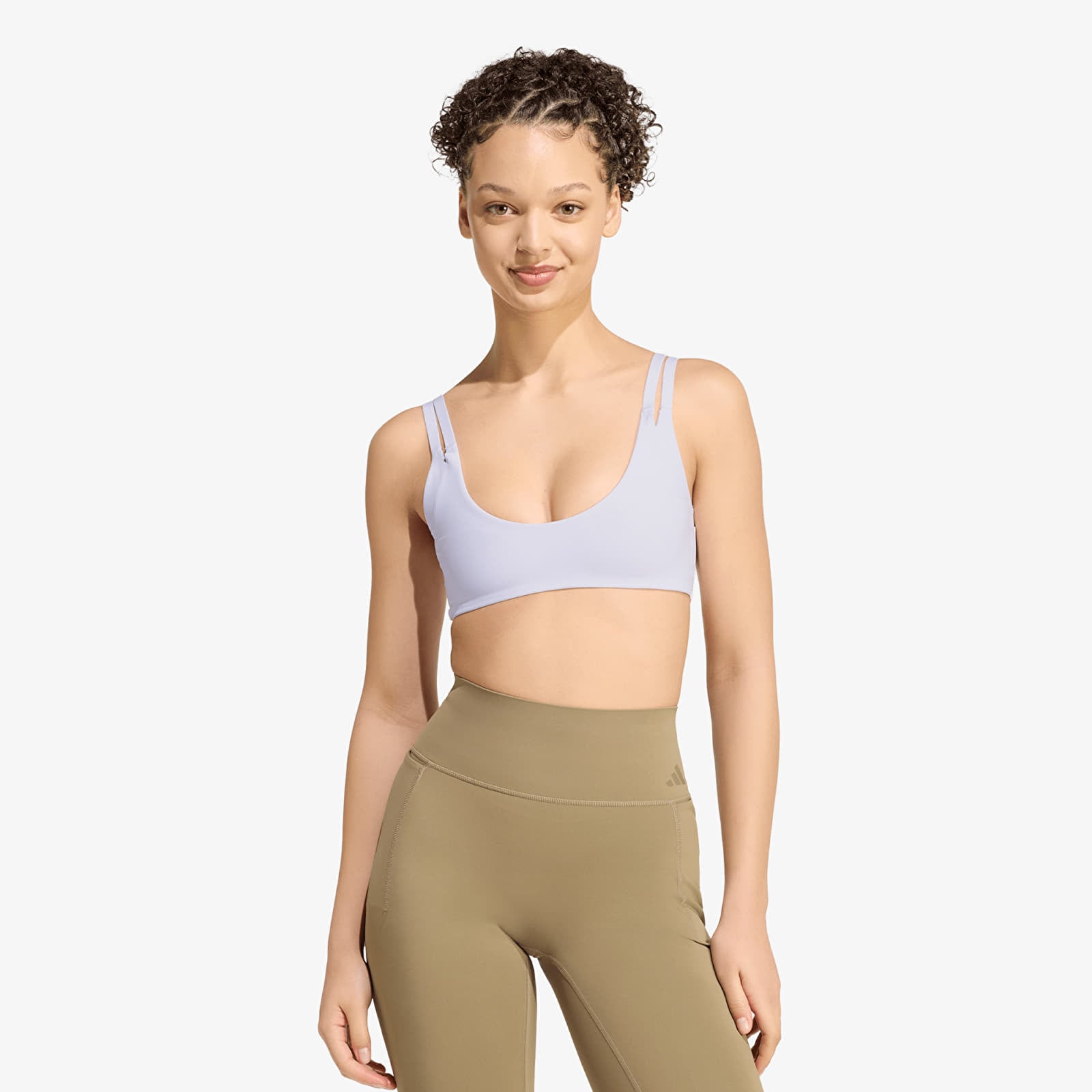 Bras adidas Optimé Workout Reversible Twist Light Support Bra Frozen Purple