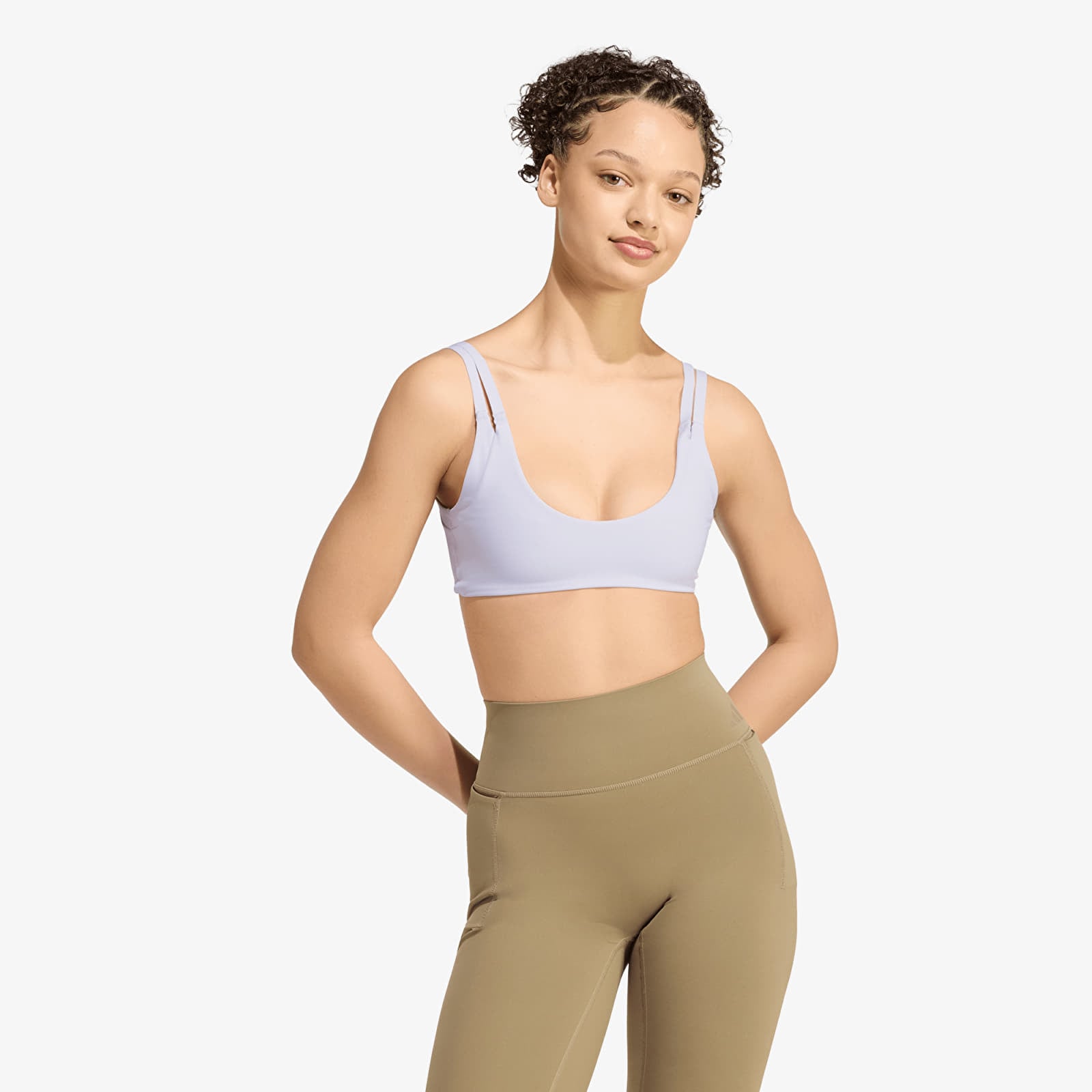 Bras adidas Optimé Workout Reversible Twist Light Support Bra Frozen Purple