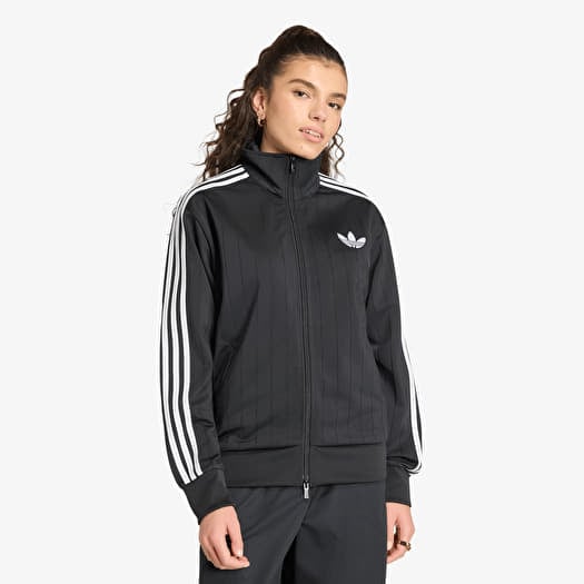 Jacke adidas Pinstripe Firebird Loose Tracktop Black/ White/ Grey Two
