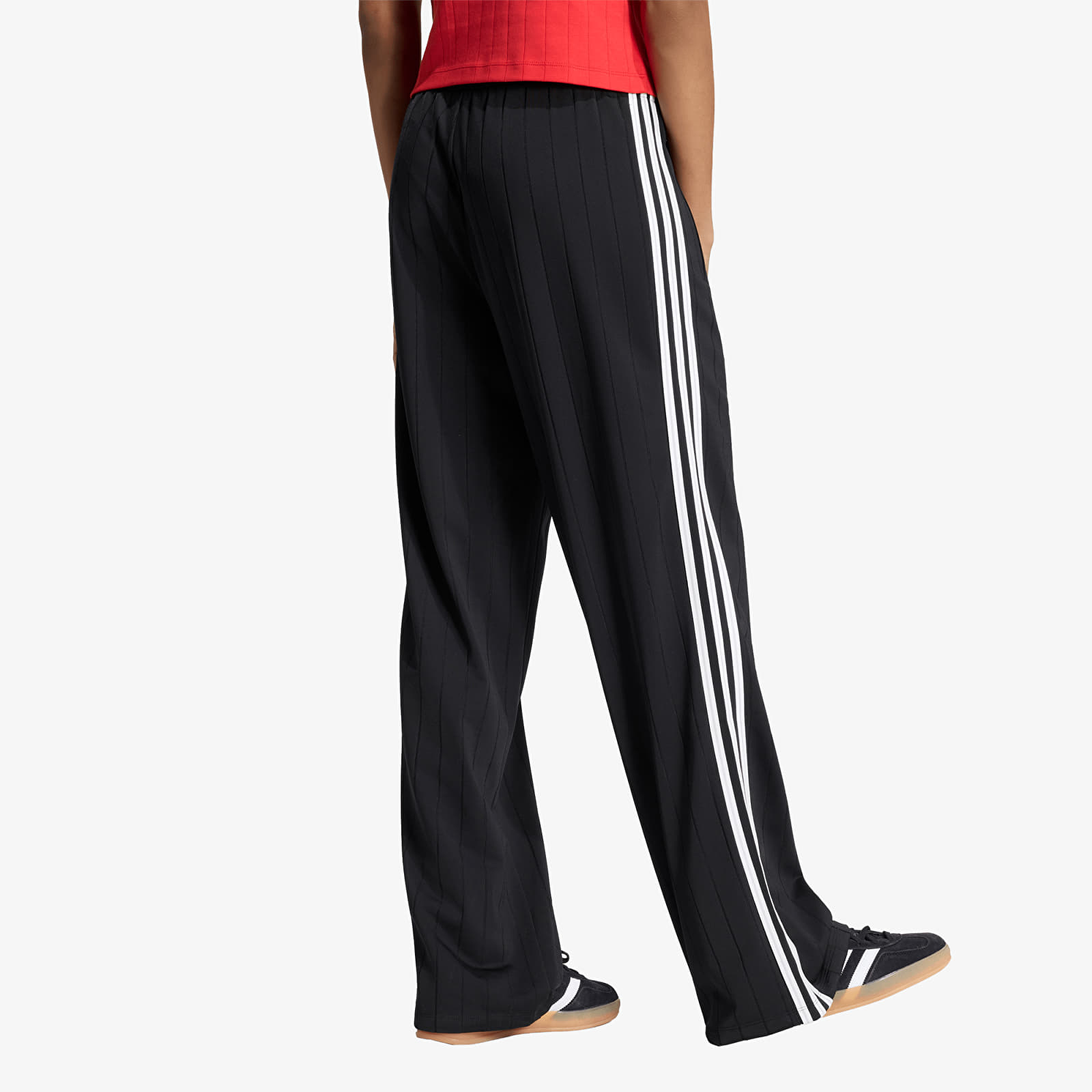 Women's Trousers adidas Pinstripe Firebird Loose Trackpant Black/ White/ Grey Two