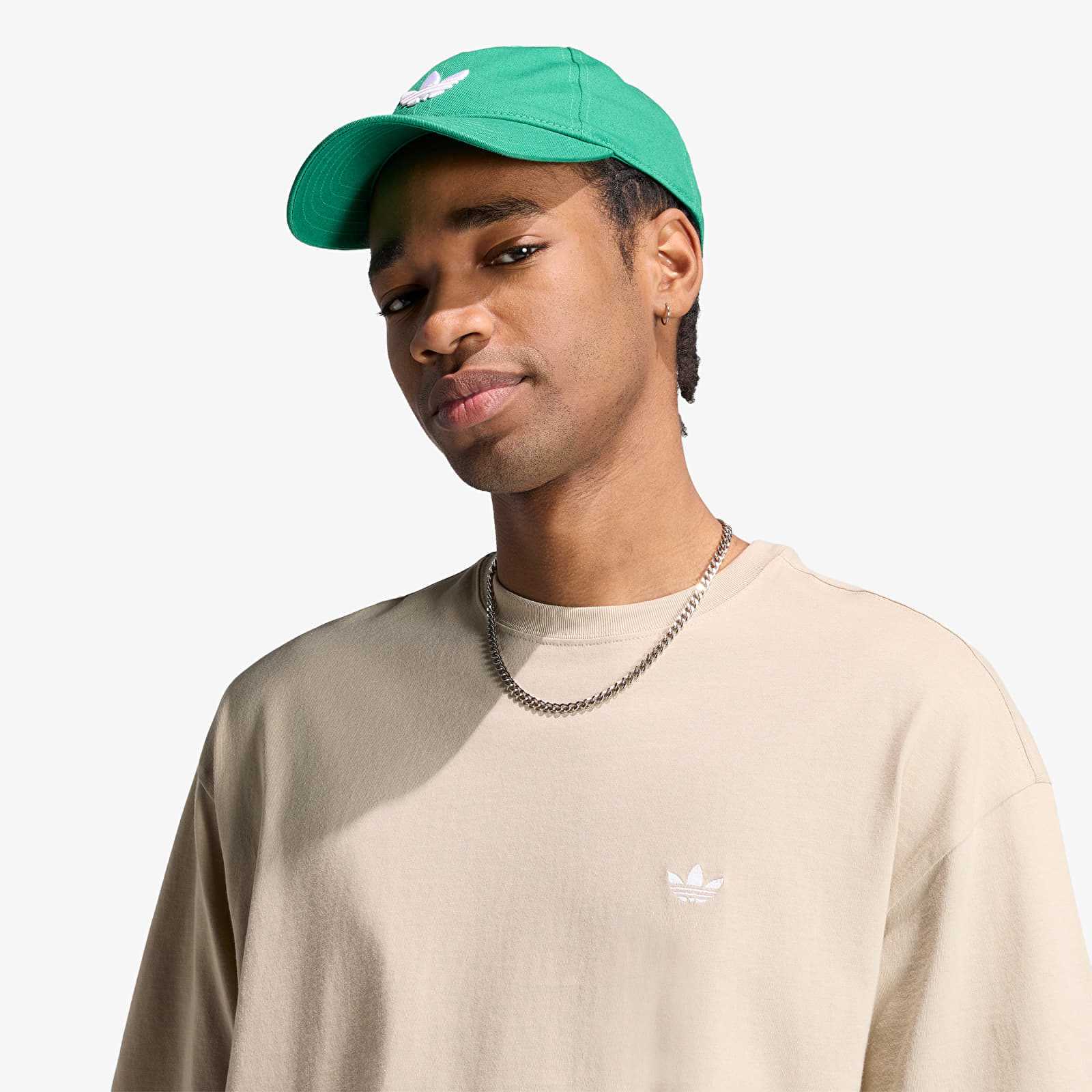 T-shirts adidas Trefoil Essentials Loose Dropped Shoulder T-Shirt Khaki Three