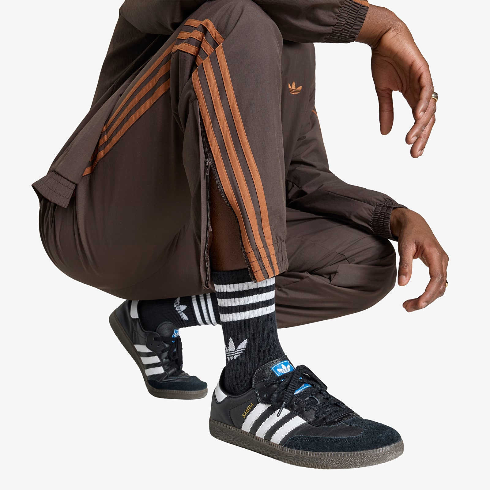Nadrágok adidas Firebird Woven Pants Aurora Coffee