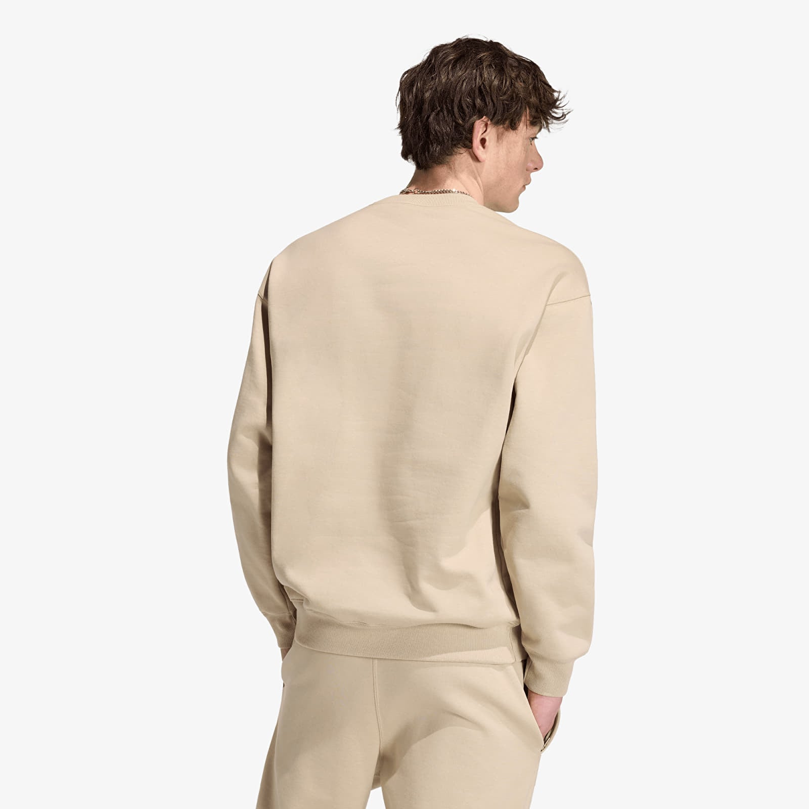 Herren-Sweatshirts adidas Trefoil Essentials Loose Crew Sweatshirt Khaki Three