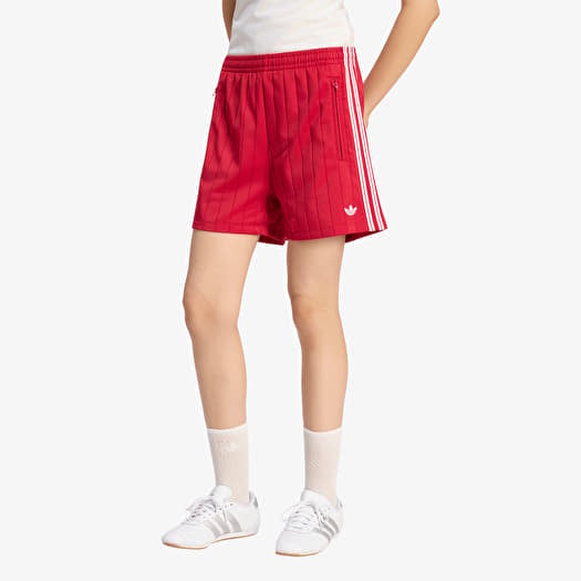 Kurze Hosen adidas Pinstripe Firebird Shorts Team Victory Red/ White/ Team Victory Red