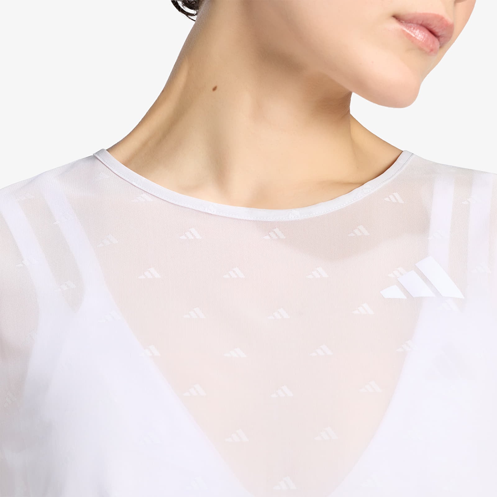 Γυναικεία μπλουζάκια adidas Strength Essentials Workout Boxy Mesh T-Shirt Frozen Purple