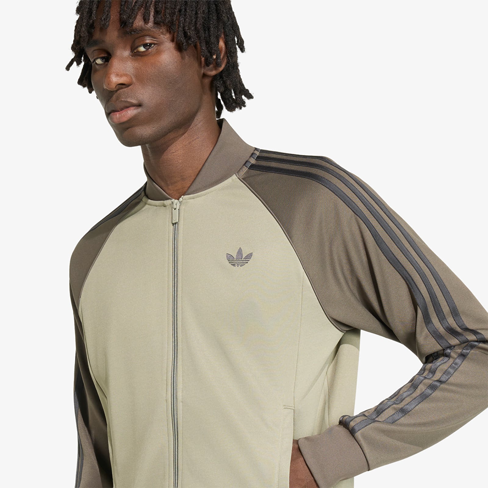Miesten takit adidas SST Track Top Silver Pebble