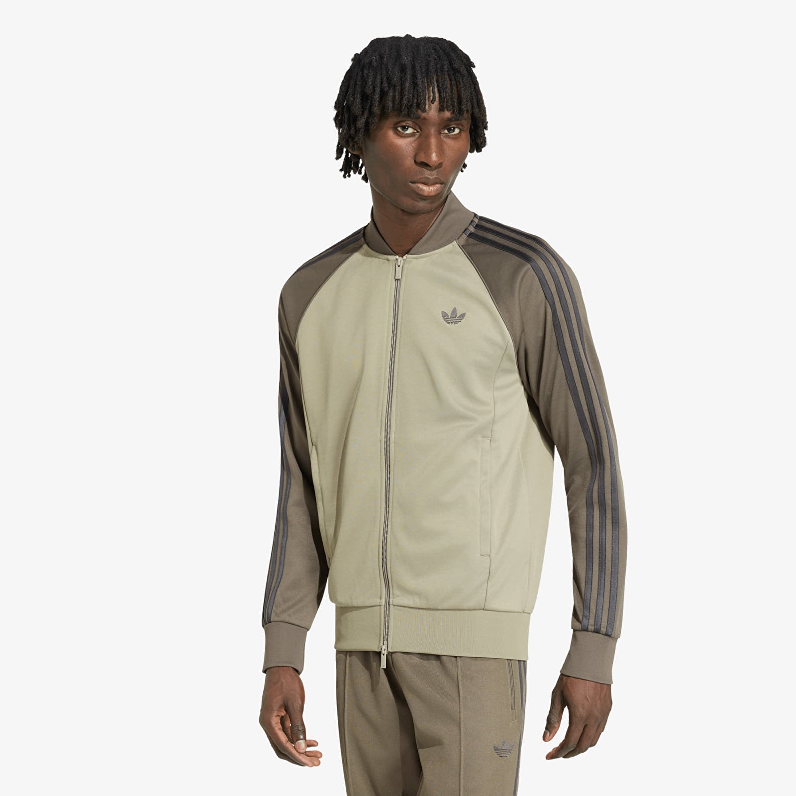 Miesten takit adidas SST Track Top Silver Pebble