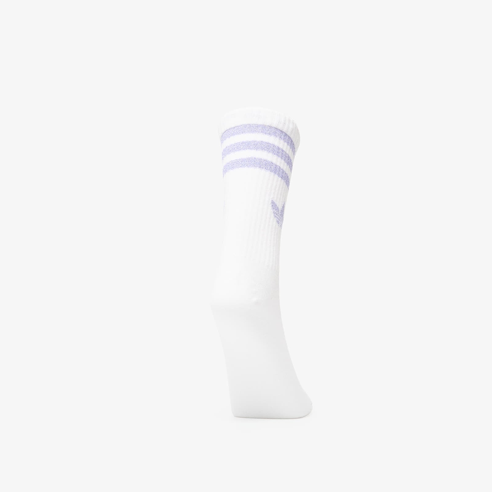 Socken für Männer adidas 3 Stripes Glitter Crew Socks 3-Pack White/ Ice Lavender