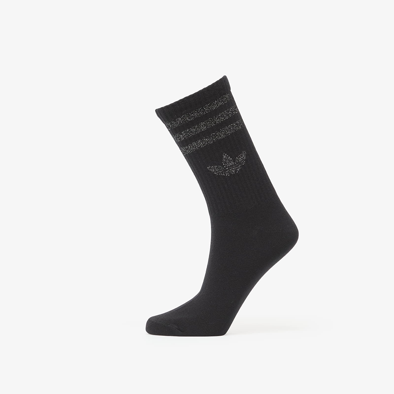 Ponožky adidas 3 Stripes Glitter Crew Socks 3-Pack White/ Silver Met./ Black