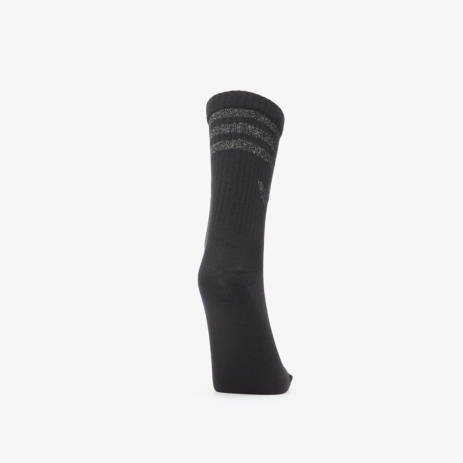 Ponožky adidas 3 Stripes Glitter Crew Socks 3-Pack White/ Silver Met./ Black