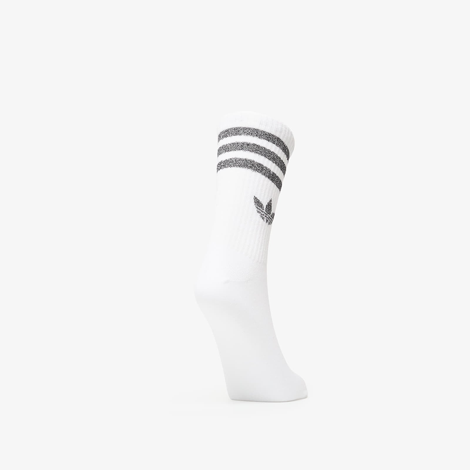 Ponožky adidas 3 Stripes Glitter Crew Socks 3-Pack White/ Silver Met./ Black