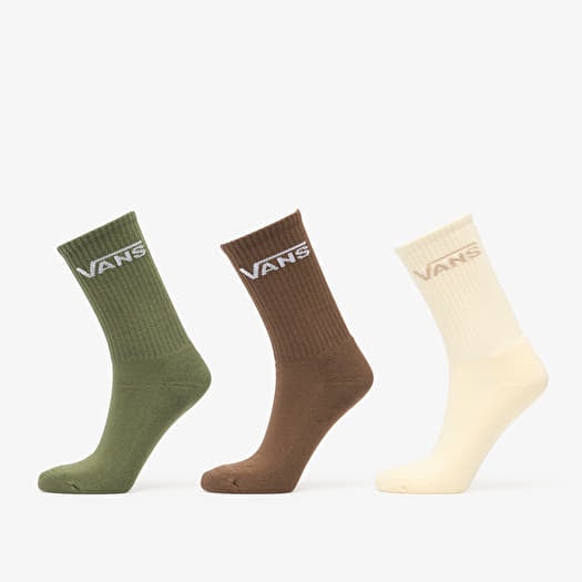 Vans Rox Classic Crew Socks Green/ White/Brown