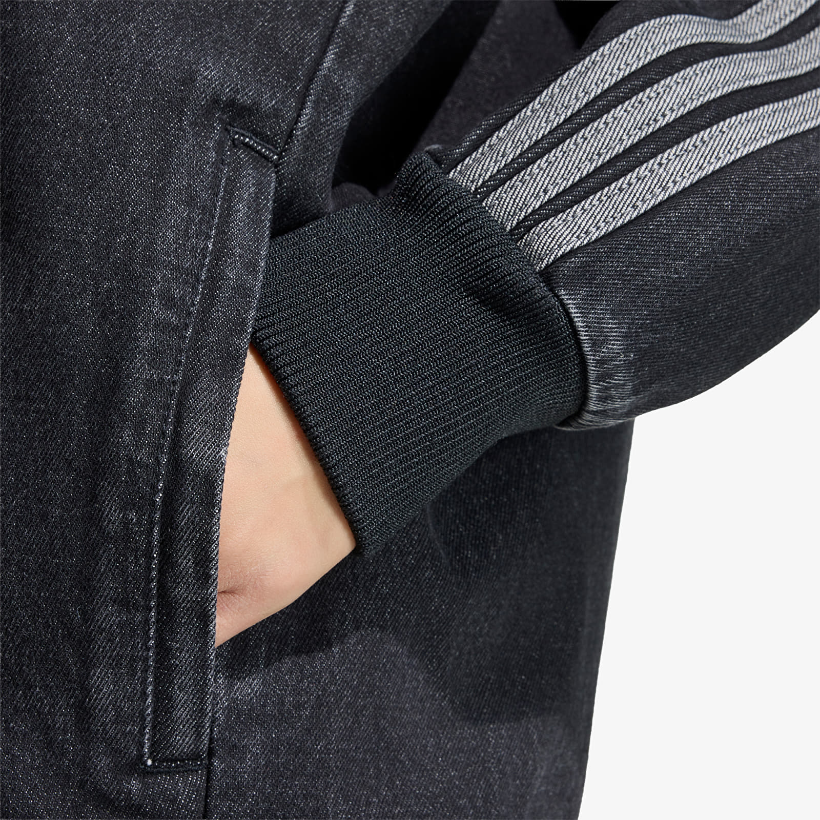 Дамски якета adidas SST Oversized Denim Tracktop True Black Denim