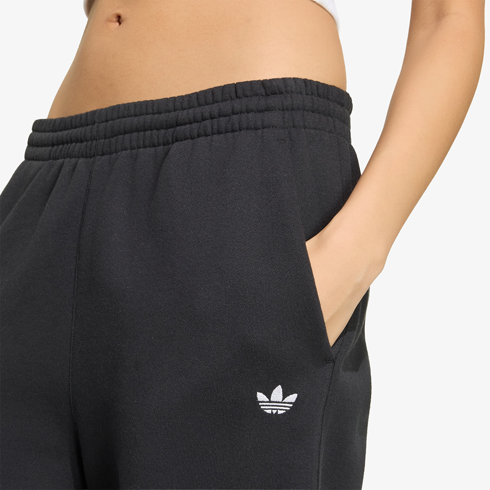 Women's Sweatpants adidas Essentials Wide Leg Fleece Pants Black