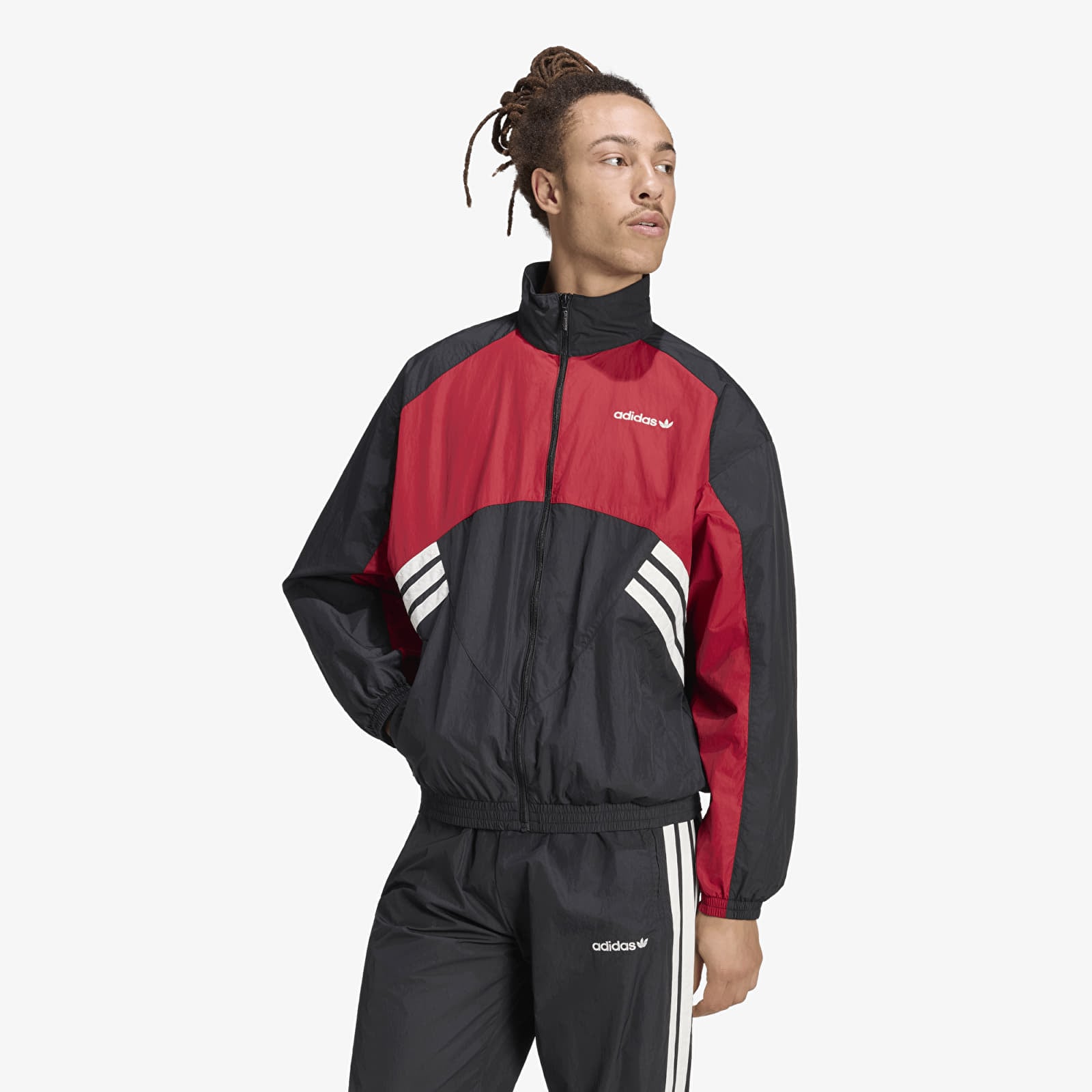 Giacche da uomo adidas Cutline Tracktop Black/ Team Victory Red