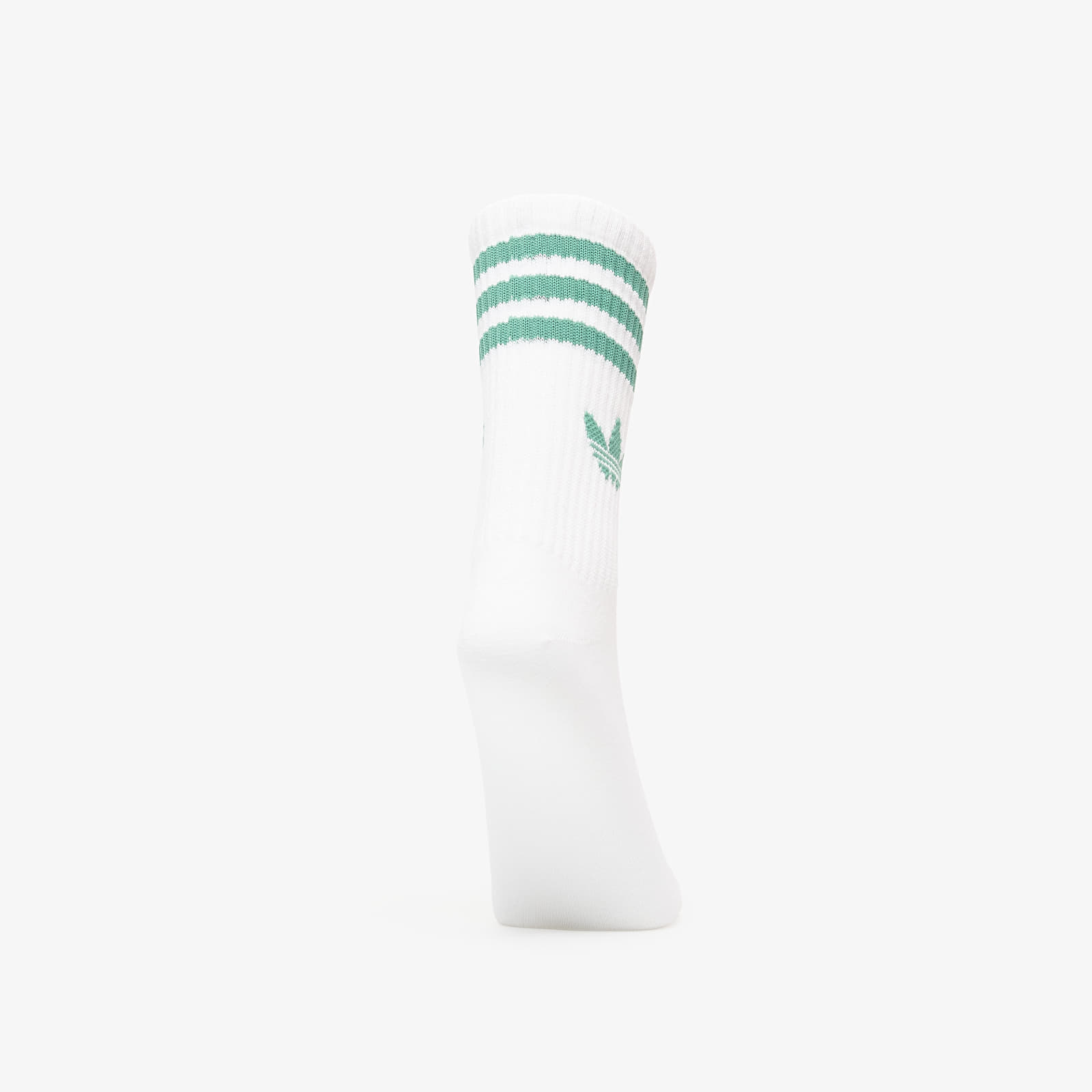 Chaussettes homme adidas 3 Stripes Crew Socks 3 Pairs White/ Rich Green/ Collegiate Green