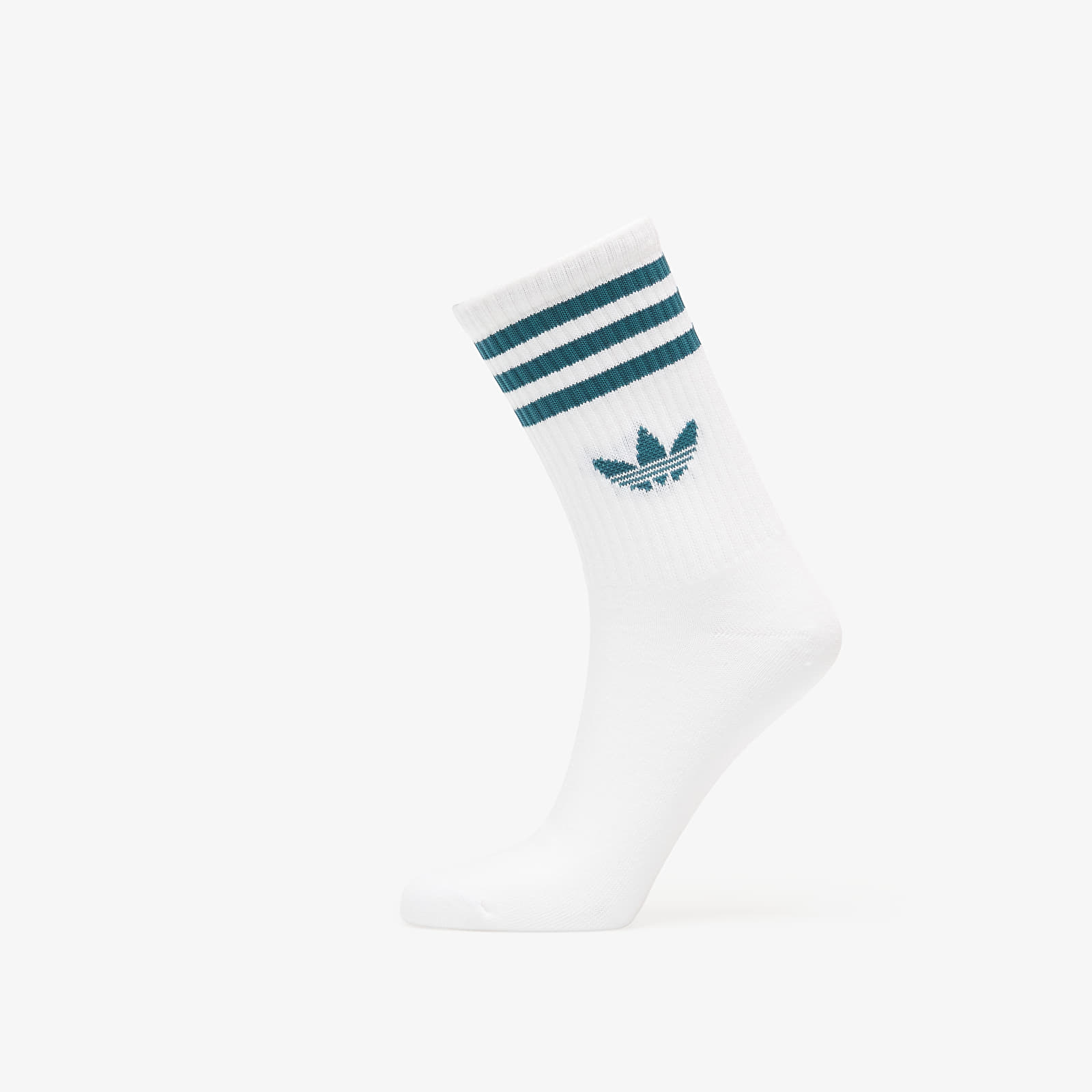 Chaussettes homme adidas 3 Stripes Crew Socks 3 Pairs White/ Rich Green/ Collegiate Green