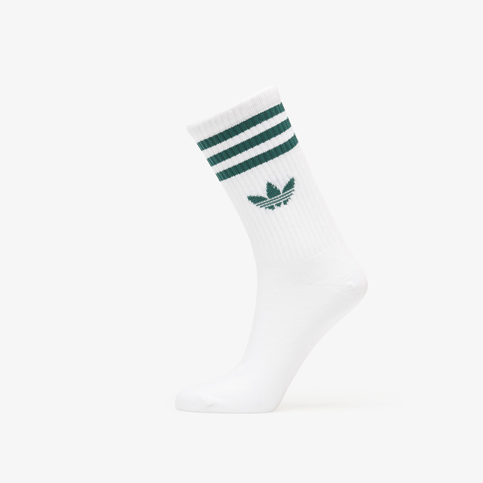 Chaussettes homme adidas 3 Stripes Crew Socks 3 Pairs White/ Rich Green/ Collegiate Green