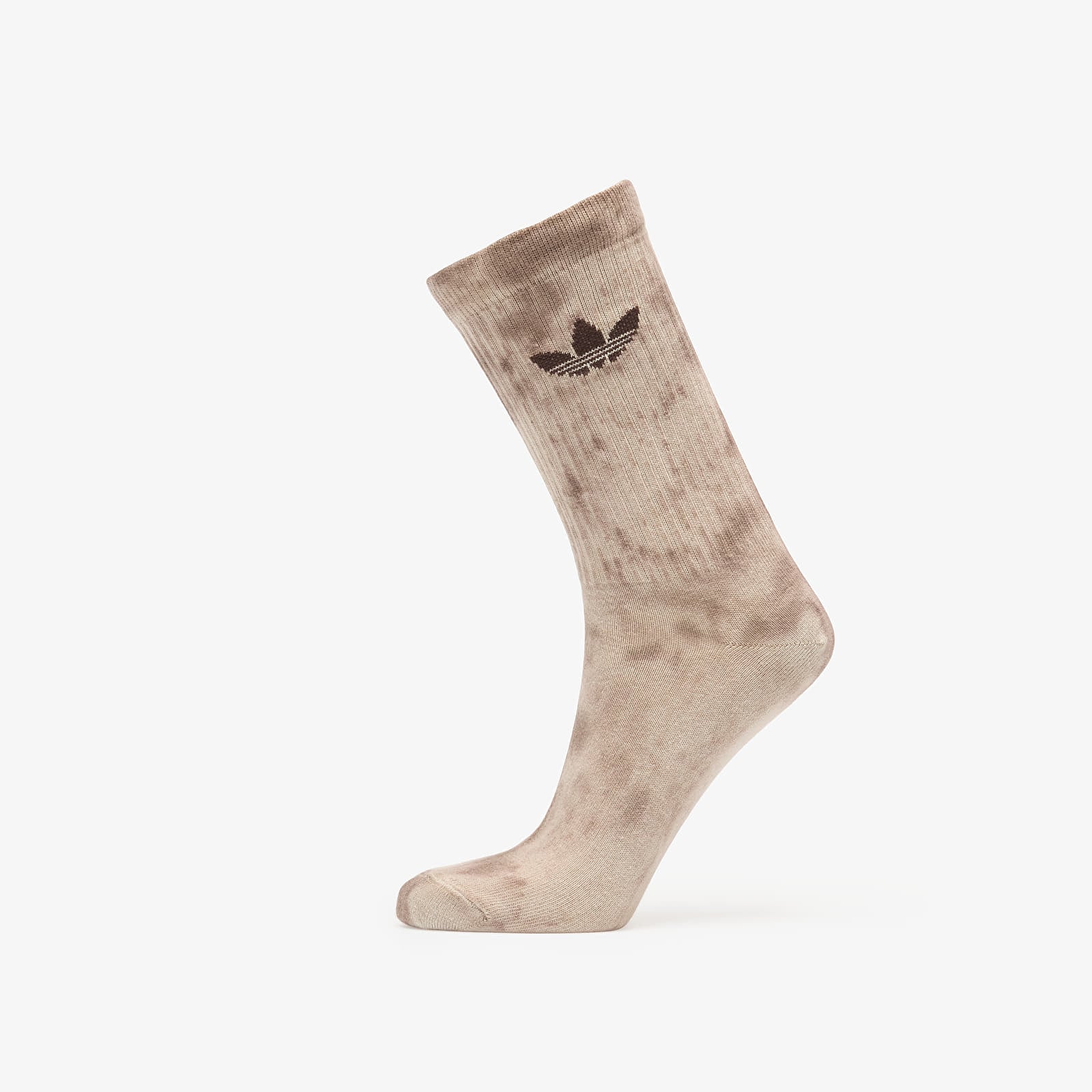 Men's socks adidas Tie Dye Crew Socks 3 Pairs Off White/ Wonder Beige/ Dark Brown
