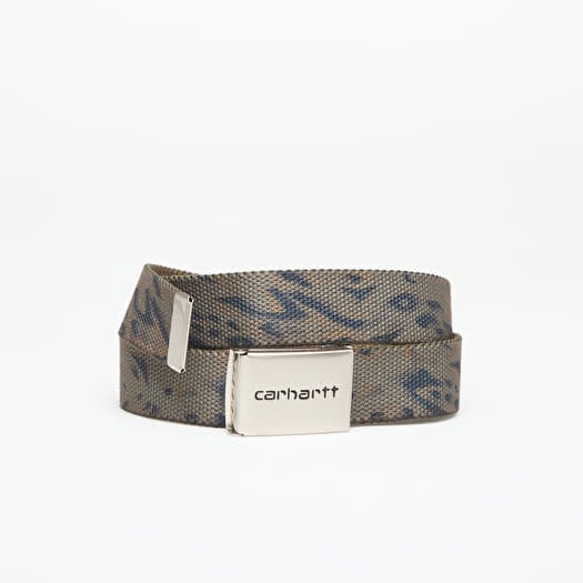 Gürtel Carhartt WIP Clip Belt Chrome Duck Feather Print, Cypress
