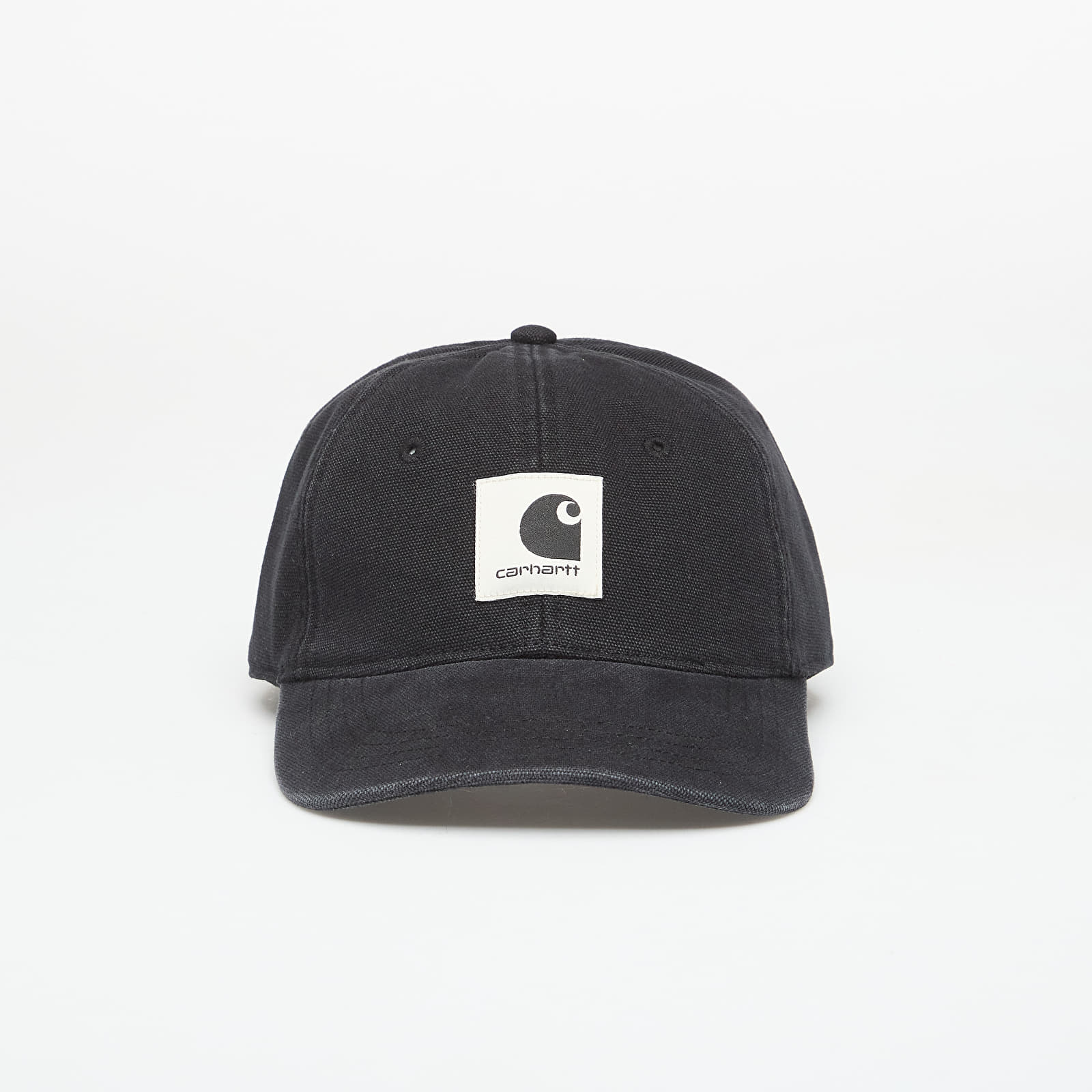 Férfi sapkák Carhartt WIP Canvas Cap Black Stone Washed