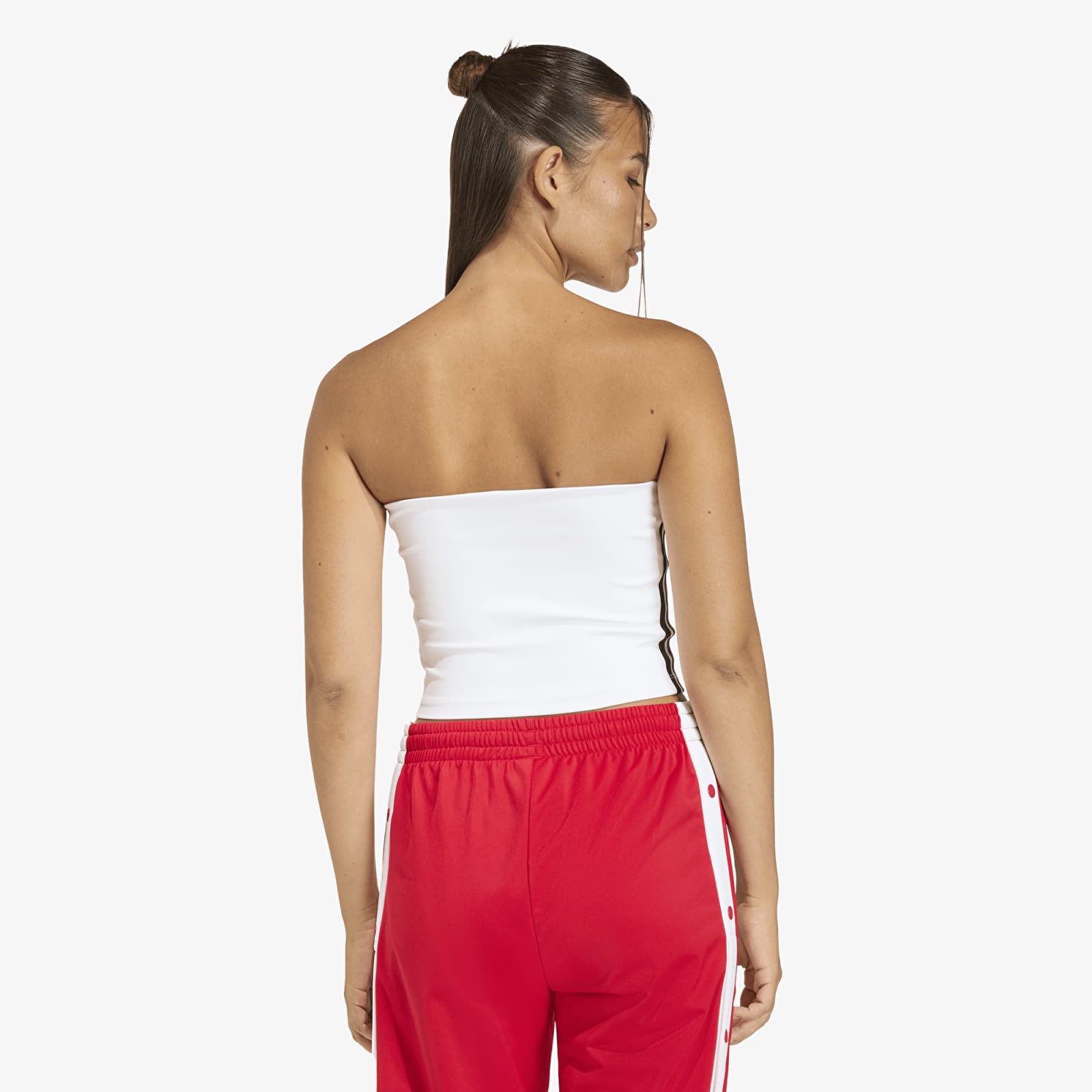 Moteriški viršutiniai drabužiai adidas 3 Stripes Tube Top White/ Black