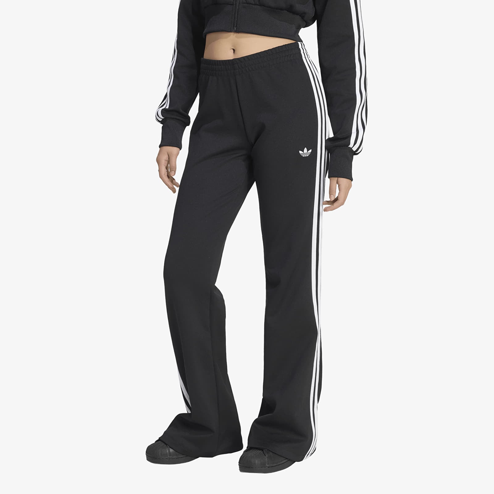 Pantalons de survêtement femme adidas 3s Flared Pants Black/ White
